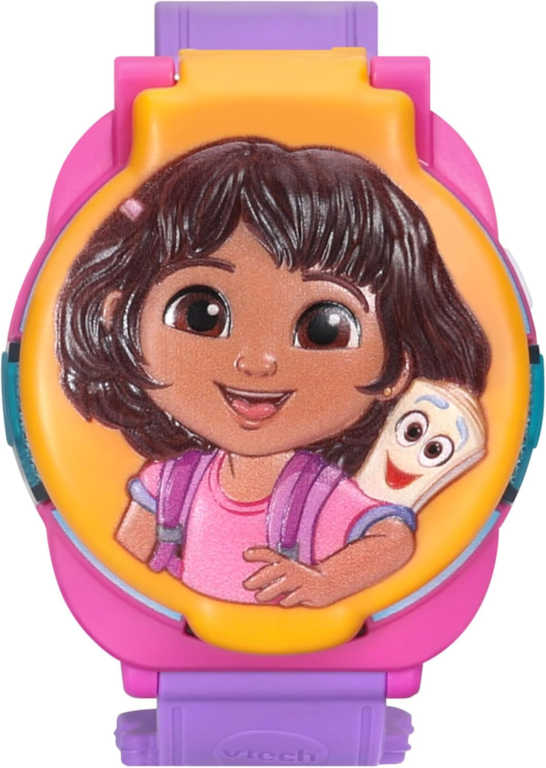 - Dora L’Exploratrice La Montre-Jeu Éducative - Montre Enfant Dora Avec Écran Animé, Bracelet Réglable, 10 Cadrans Et 4 Jeux - Cadeau Enfant De 3 Ans À 7 Ans - Contenu En Français Et Anglais