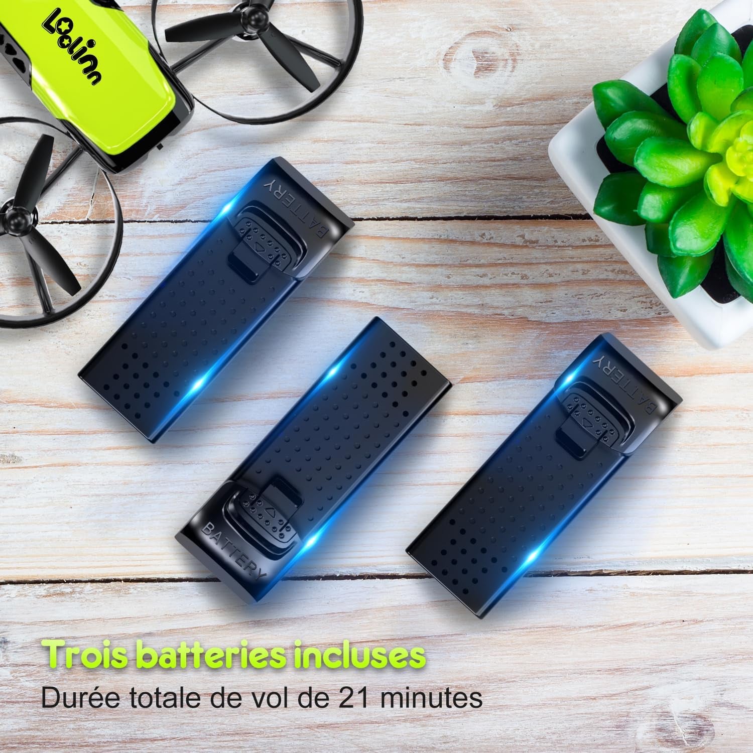 | Drone Avec Caméra Comme Cadeau Pour Enfants(8+), Mini Drone Télécommandé Avec Vidéo Et Photos, Vol Sécurisé, 21 Minutes De Temps De Vol, Trois Piles, C0 (Cadeau De Noël Idéal)