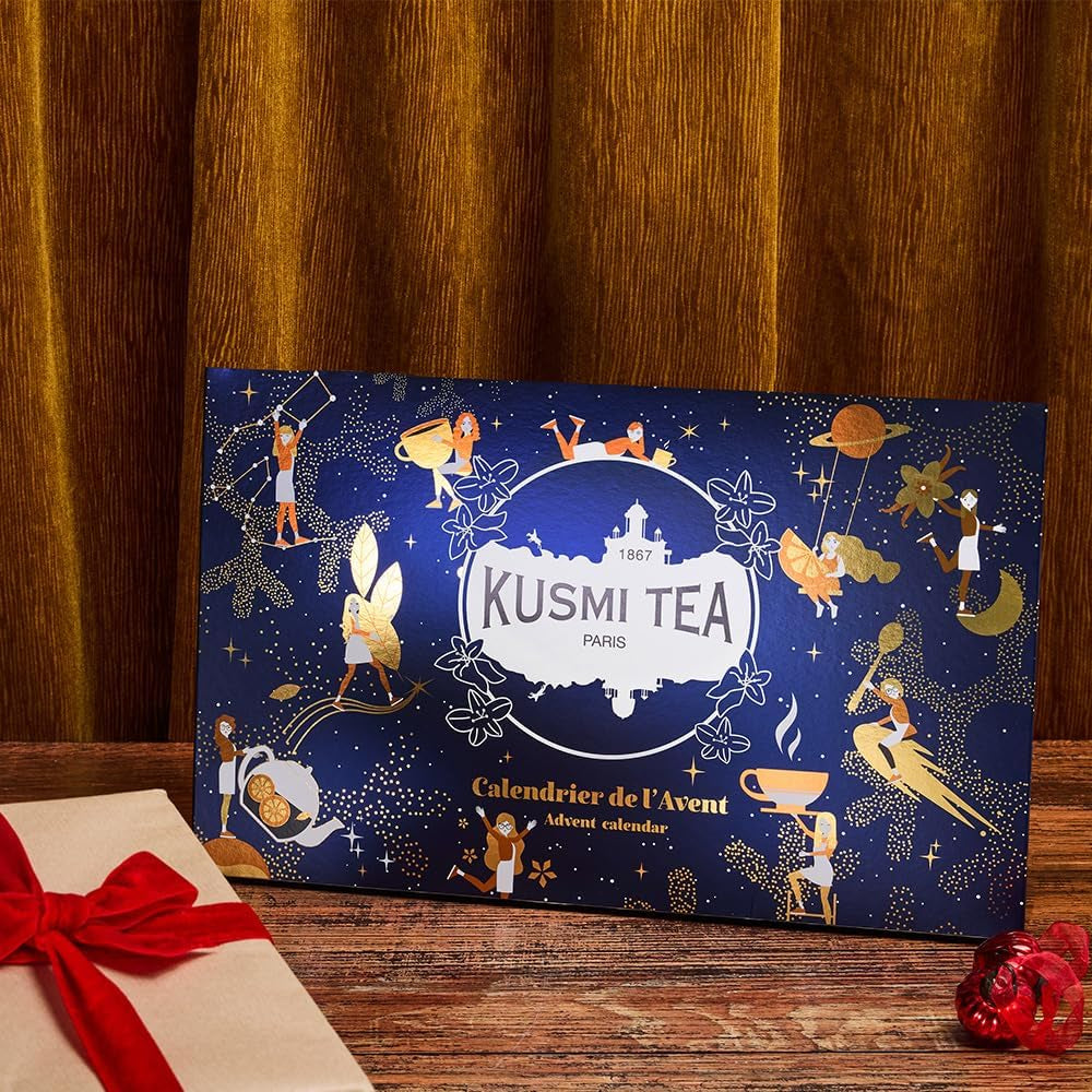 - Calendrier De L'Avent 2025 Bio - 24 Surprises - Thés Noirs, Verts, Blanc, Infusions - Idée Cadeau Femme Et Homme - Cadeau Noël - Secret Santa