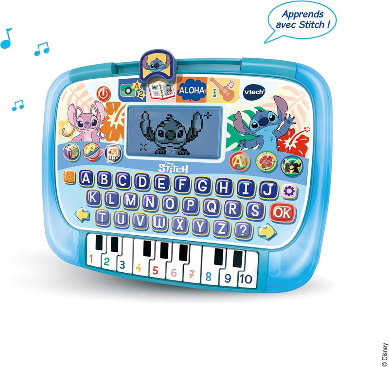 - Disney Ma Tablette Éducative Stitch - Tablette Lumineuse Enfant Avec Écran Rétroéclairé Multicolore, 10 Jeux Interactifs Lilo Et Stitch - Cadeau Enfant De 4 Ans À 8 Ans - Contenu En Français