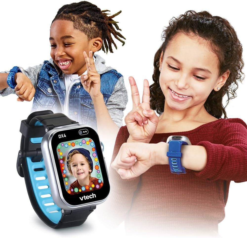 - Kidizoom Smartwatch DX4 Noire - Montre Digitale Enfant 16 En 1 Avec Écran Tactile Couleur, Jeux, Applications, Appareil Photo Et Vidéo - Cadeau Enfant Dès 5 Ans - Contenu En Français