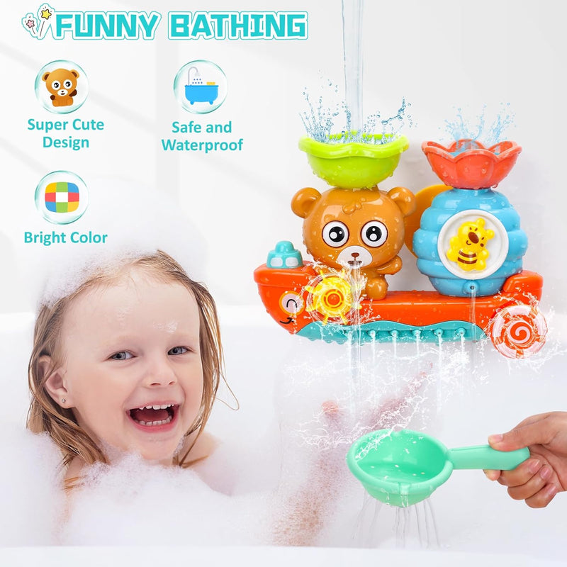 CANMALCHI Jouet De Bain 1 2 3 An,Jouet De Bain Pour Bebe,Jouets Bain Bébé,Jouets Bebe 1 2 Ans, Jeux De Bain Bebe 1 2 3 An,Cadeau Garcon Fille Enfant 1-4 An