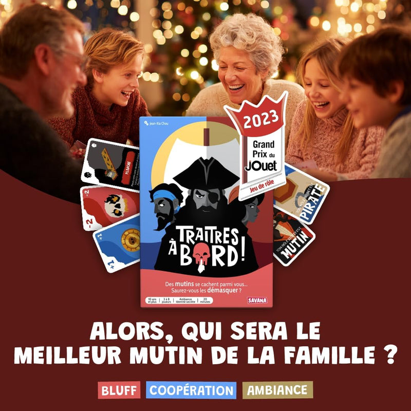 Traitres À Bord - Jeu De Société - Grand Prix Du Jouet 2023 - Jeux À Identité Secrète - Jeu De Voyage Et De Poche - Jeu De Cartes Dès 10 Ans