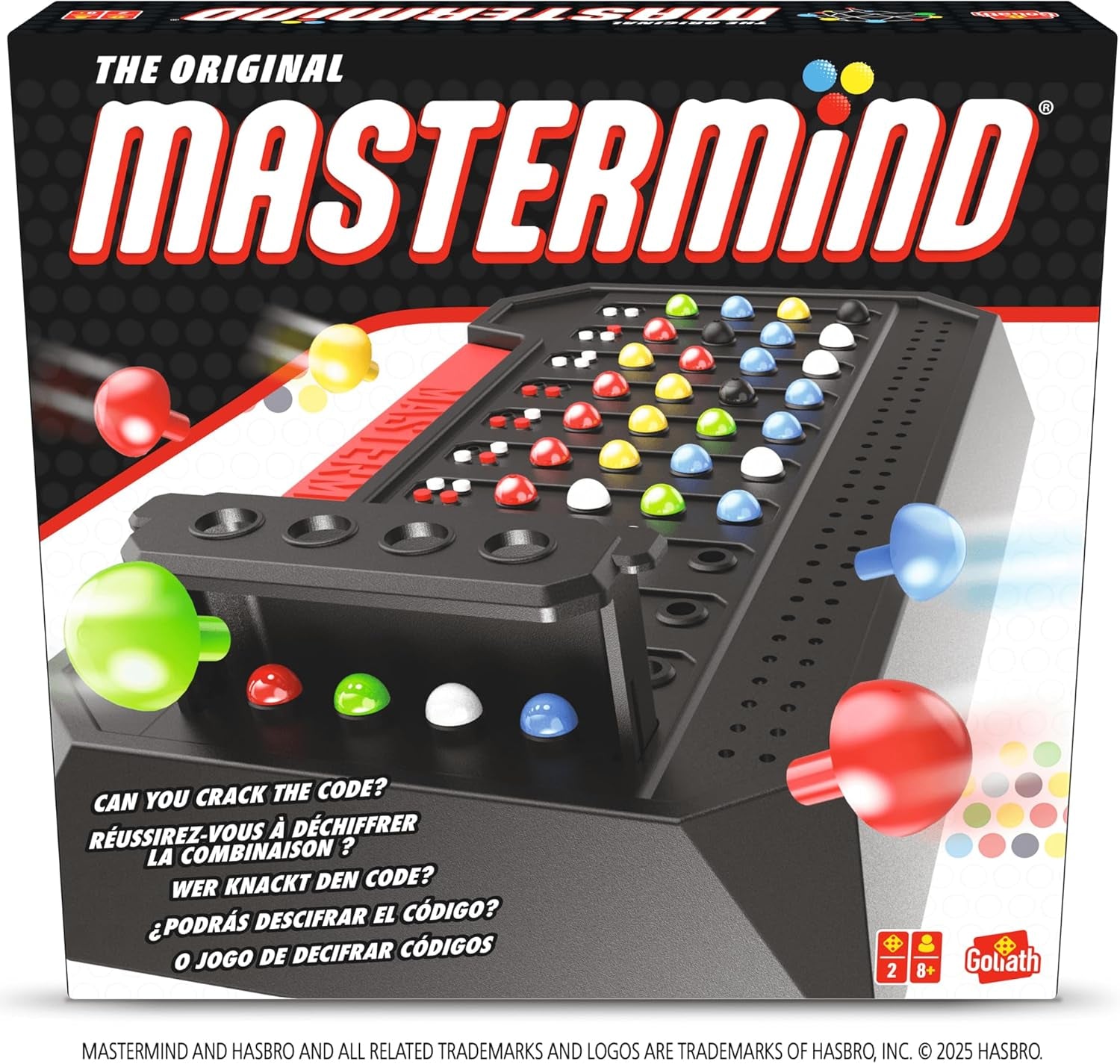 - Mastermind Original - Jeu De Société Classique Pour Adultes Et Enfants Dès 8 Ans - Jeu De Stratégie, De Déduction Et De Logique - Déchiffrez Le Code Secret - Pour 2 Joueurs - 20 Min