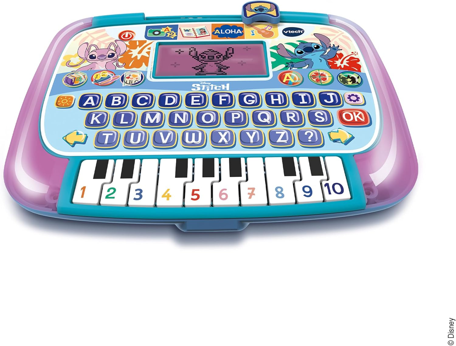 - Disney Ma Tablette Éducative Stitch - Tablette Lumineuse Enfant Avec Écran Rétroéclairé Multicolore, 10 Jeux Interactifs Lilo Et Stitch - Cadeau Enfant De 4 Ans À 8 Ans - Contenu En Français