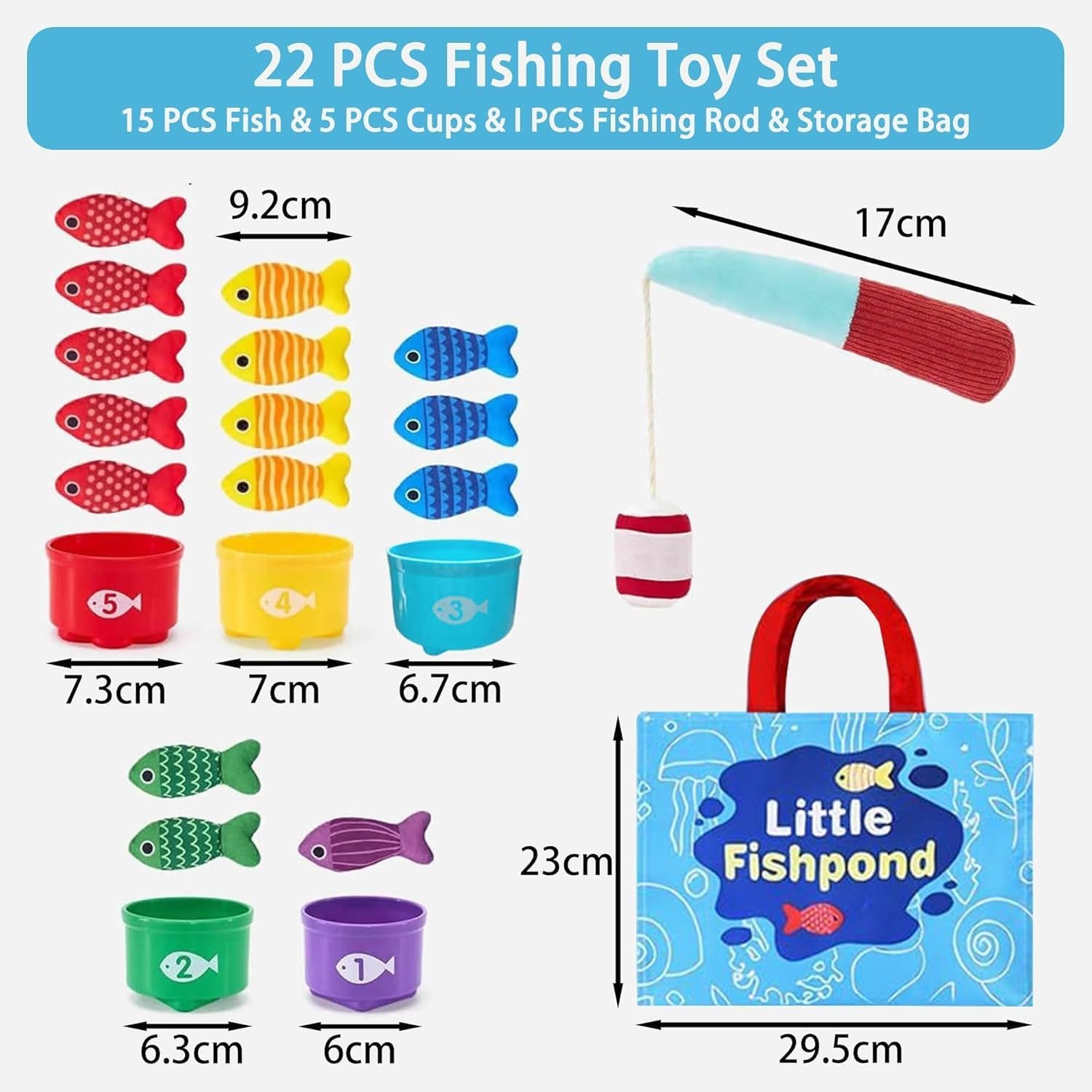 Jouet Bebe 1 An, Jeux Montessori Pêche a La Ligne Pour Enfant 1 2 3 Ans, Fille Garçon Jouet 12 18 Mois, Jouet Bebe Cadeau Pour Enfant 1-3 Ans