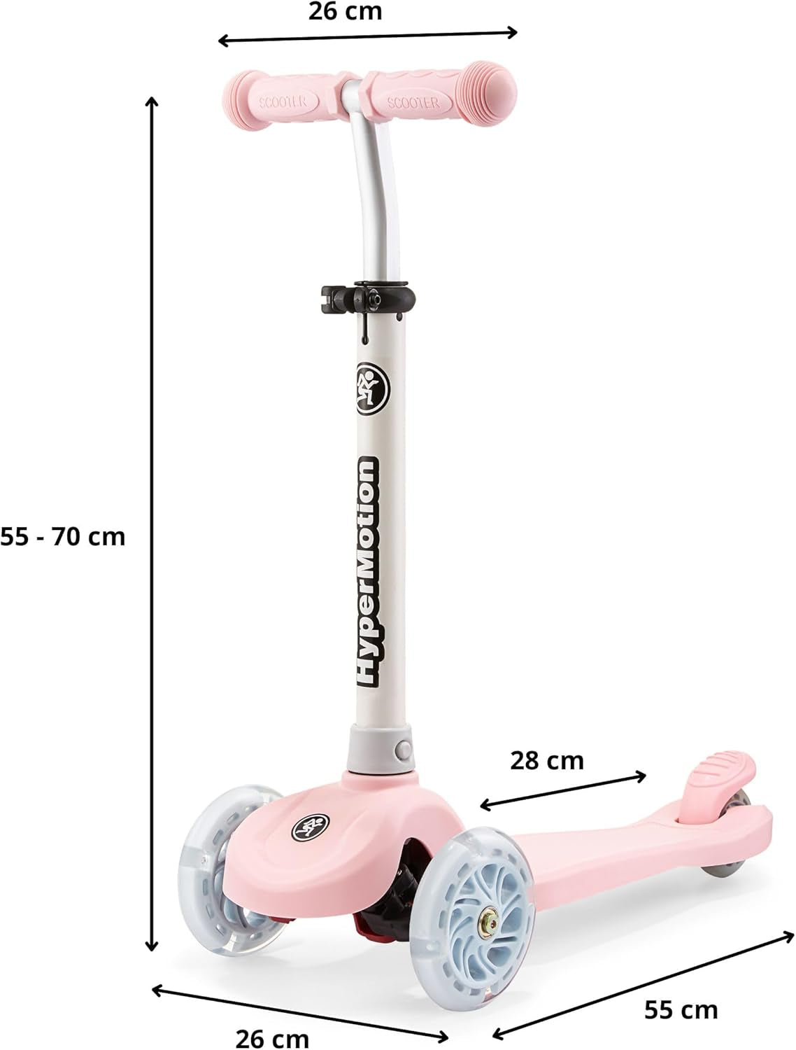 Trottinette Tricycle Pour Enfants 3-8 Ans, TRINGO Scooter Équilibre, Trottinette Antidérapante, Trottinette Réglable Pour Fille, Garçon 3+, Charge Max. 50KG