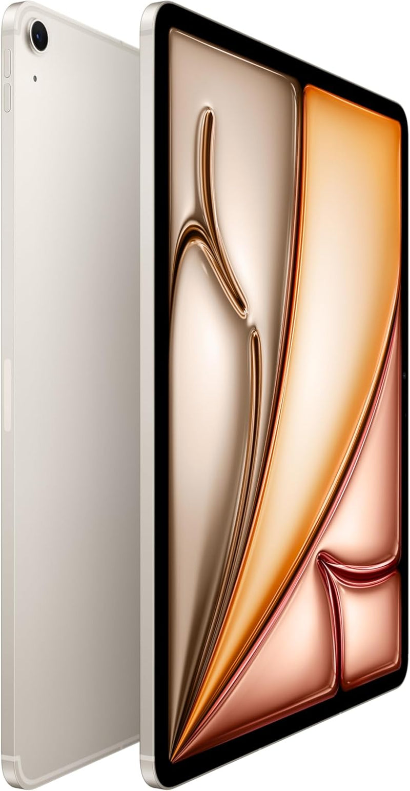 Ipad Air 13 Pouces Avec Puce M3 :  Intelligence, Écran Liquid Retina, 512 Go, Caméras Avant/Arrière 12 Mpx, Wi-Fi 6E Et Connectivité Cellulaire 5G, Touch ID – Lumière Stellaire