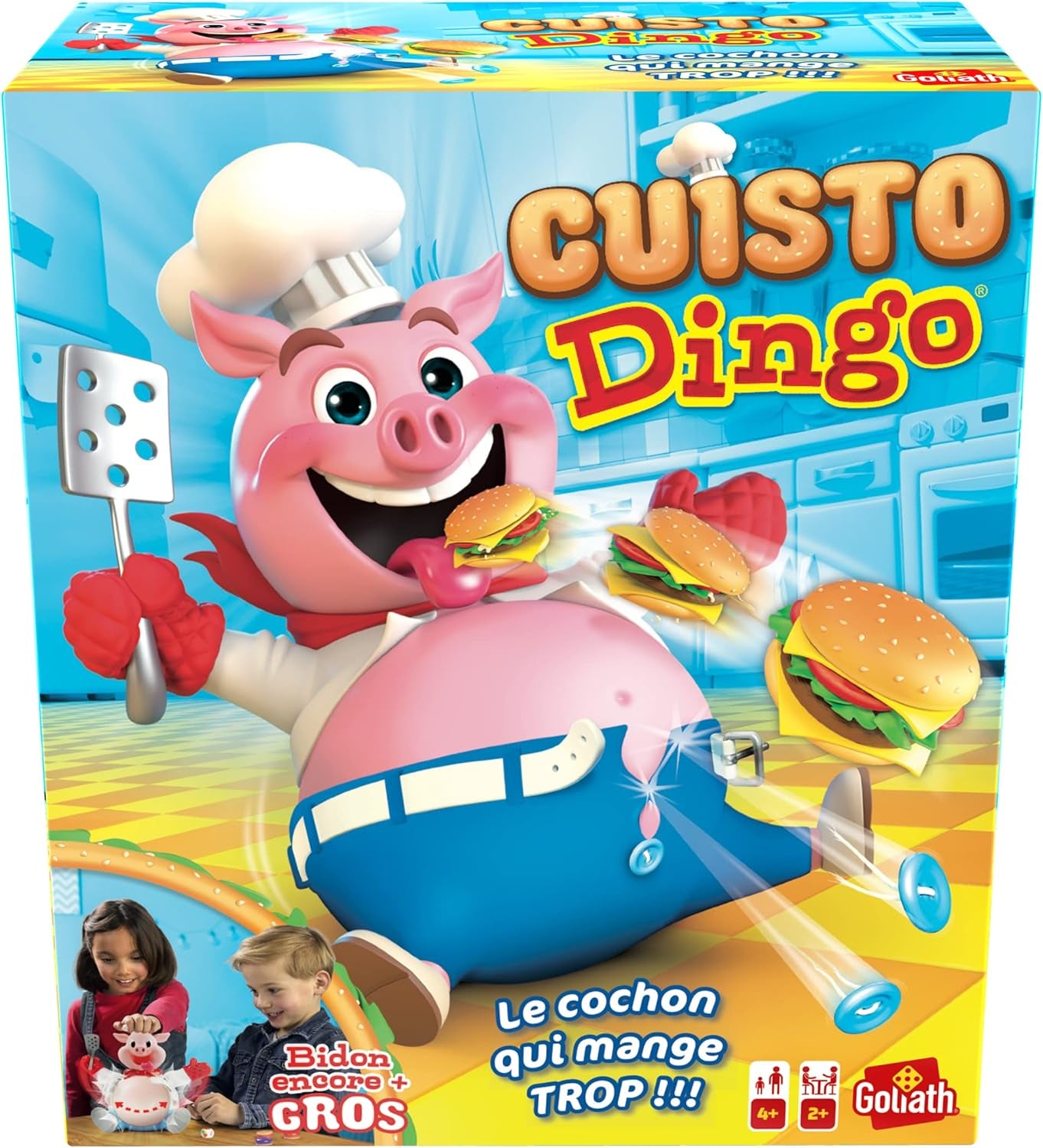 - CUISTO DINGO - Jeu De Société Pour Enfants Dès 4 Ans - Nourris Le Cochon Sans Faire Exploser Son Ventre - Jeu Rigolo Et Familial - À Jouer Entre Amis Ou En Famille - De 2 À 4 Joueurs