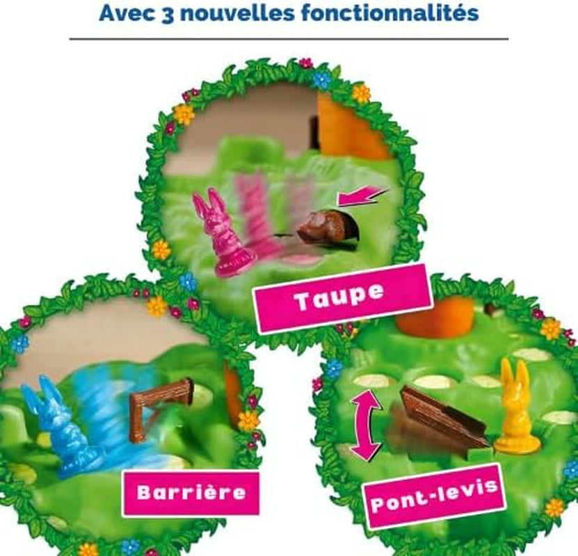 - Croque Carotte - Jeu De Société Rigolo - Jeu Pour Famille Avec Enfants - Course De Lapins Amusante - 2 À 4 Joueurs Dès 4 Ans - 22223 - Version Française