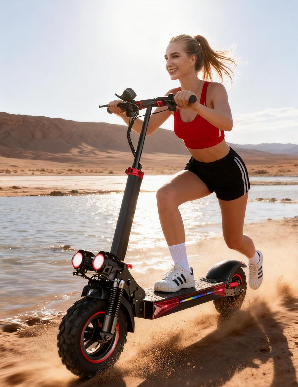 J11 Max Trottinette Électrique Adulte, 1200W Moteur & Batterie 48V 18Ah Jusqu’À 55 Km D’Autonomie, 11