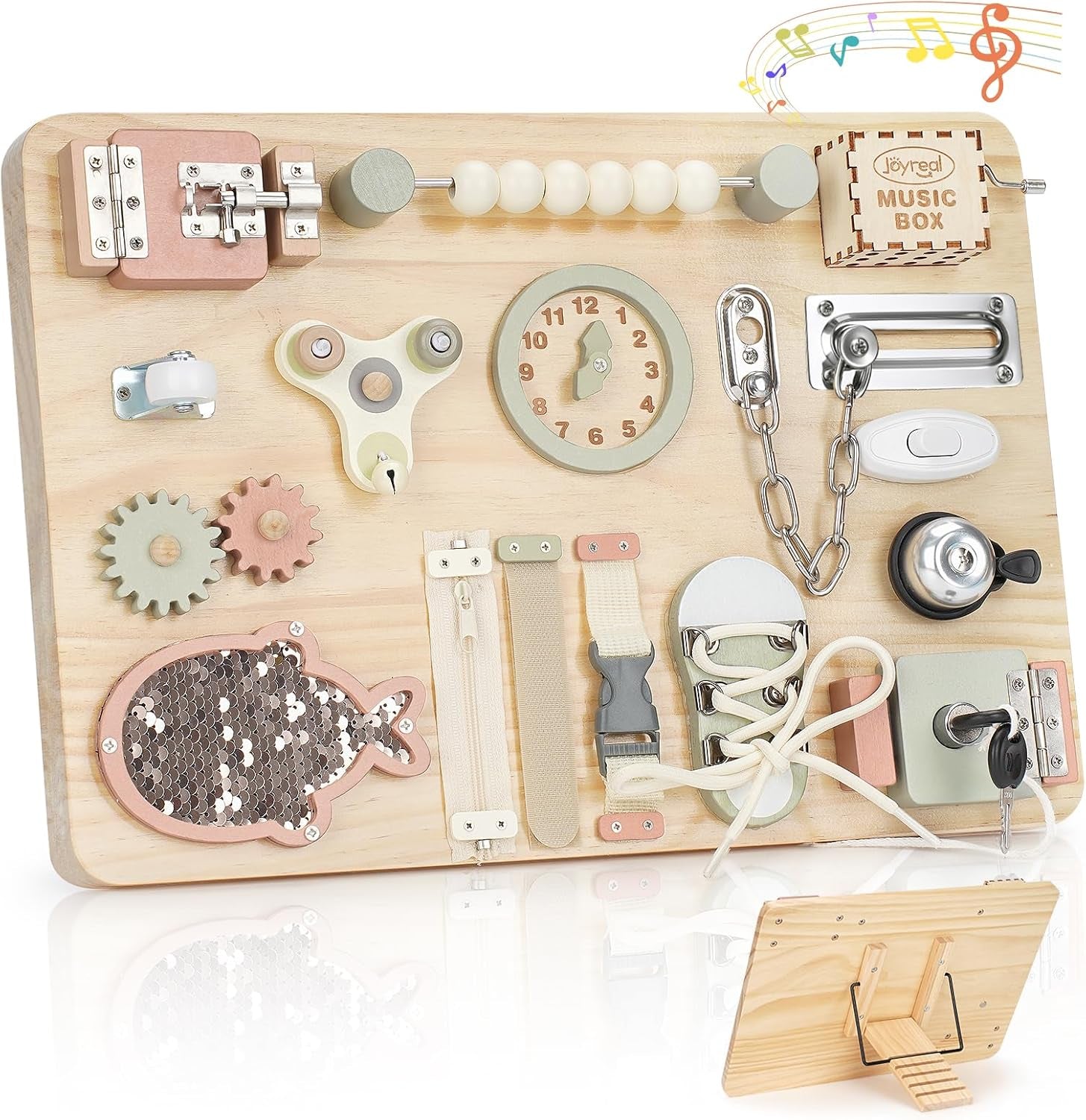 Grand Busy Board Montessori - Planche Activité Tableau Activité Sensoriel Parcours Motricité Bébé Jeux Educatif Jouet Enfant Pour Garcon Fille