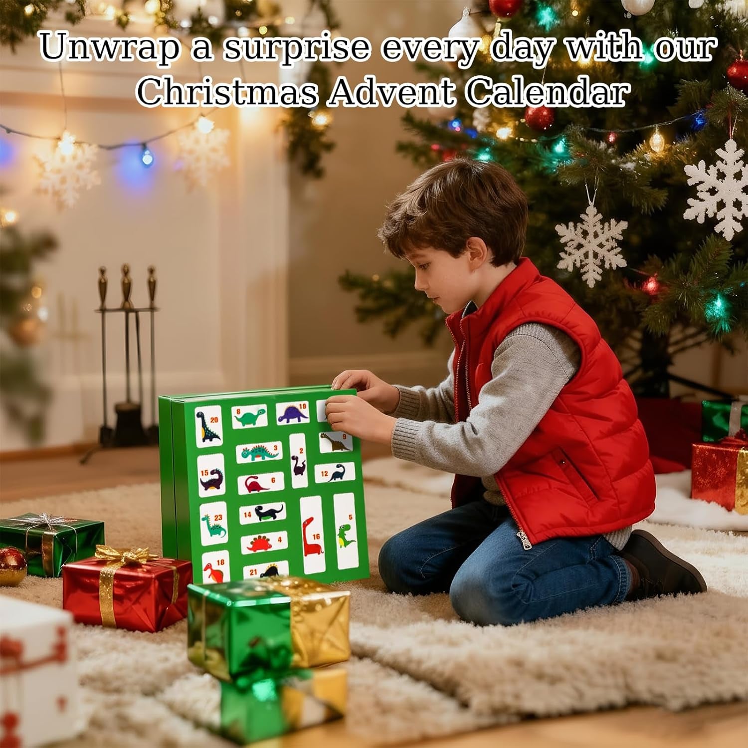 Calendrier De L'Avent 2025, Calendrier De L'Avent Enfant, Monde Des Dinosaures, Calendrier Enfant De Noël Pour Enfants, Transporteur De Dinosaures, Mini Dinosaures, Pour Enfants À