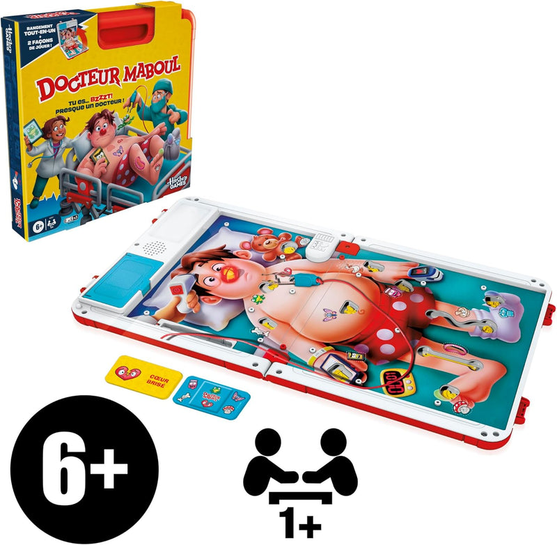 Docteur Maboul, Jeu De Plateau Électronique Avec Mallette De Transport Tout-En-Un - Version Française, Jeu De Société Moderne, Avec Mallette, 2 Modes De Jeu, Jeu De Société De Noël