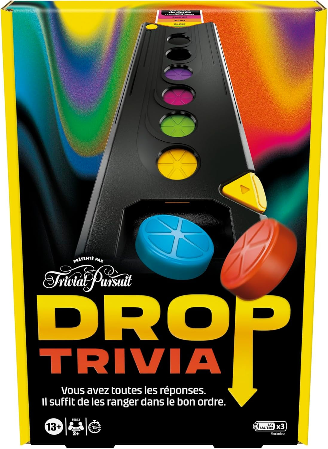 Drop Trivia, Jeu Électronique Familial Inspiré De Trivial Pursuit - Version Française, Jeu De Société Multijoueur, À Partir De 13 Ans