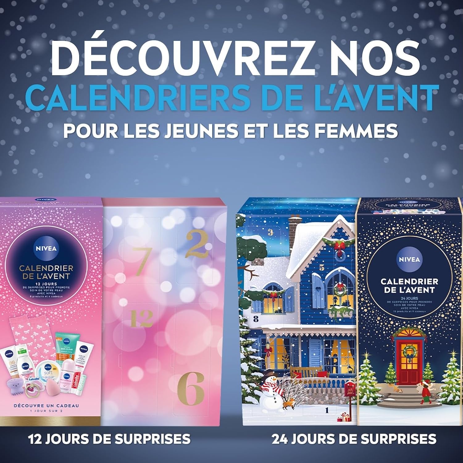 NIVEA MEN - Calendrier De L'Avent Homme Édition 2025 - Coffret Cadeau Beauté - Soins Visage, Corps & Lèvres + Accessoires - 24 Fenêtres Surprises - 1Pce
