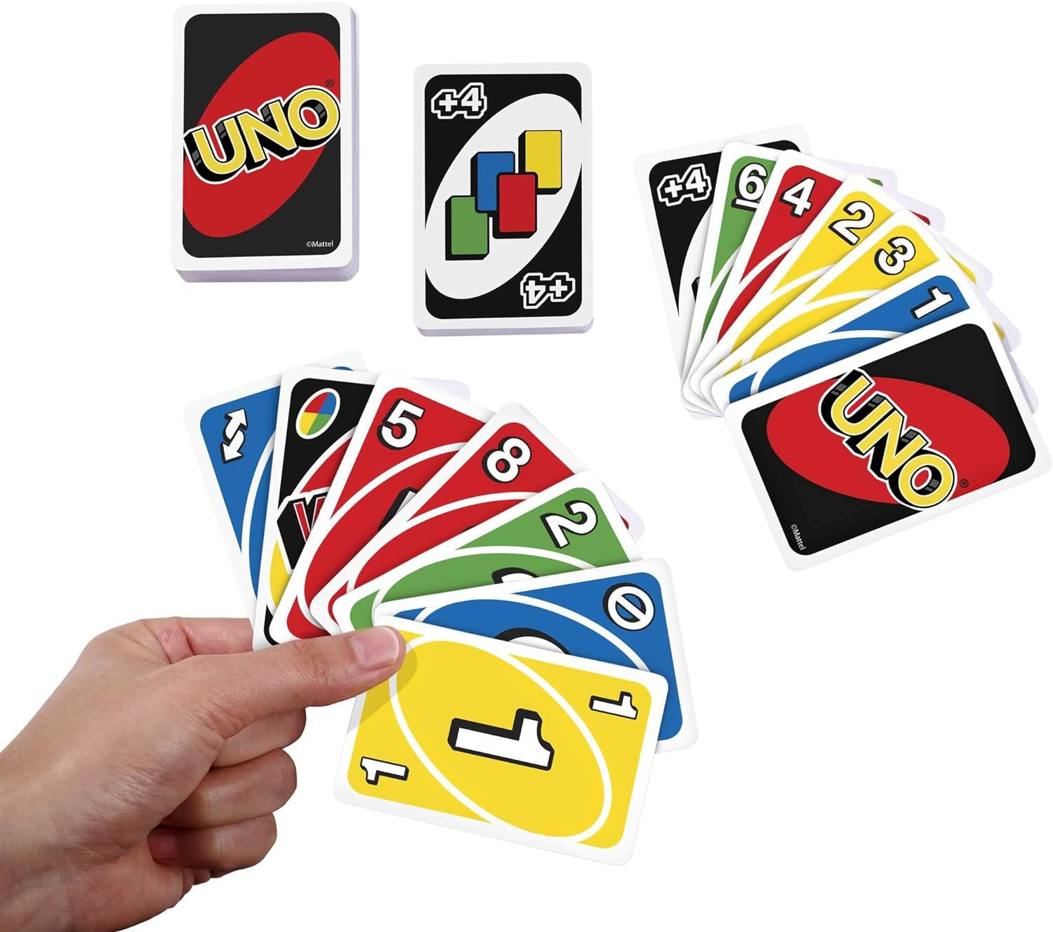 UNO Classique, Jeu De Cartes Familial Pour Enfants Et Adultes, Jeu De Société Pour Soirée Jeux En Famille Ou En Voyage, 2 À 10 Joueurs, Jouet Pour Enfant De 7 Ans Et Plus, W2087