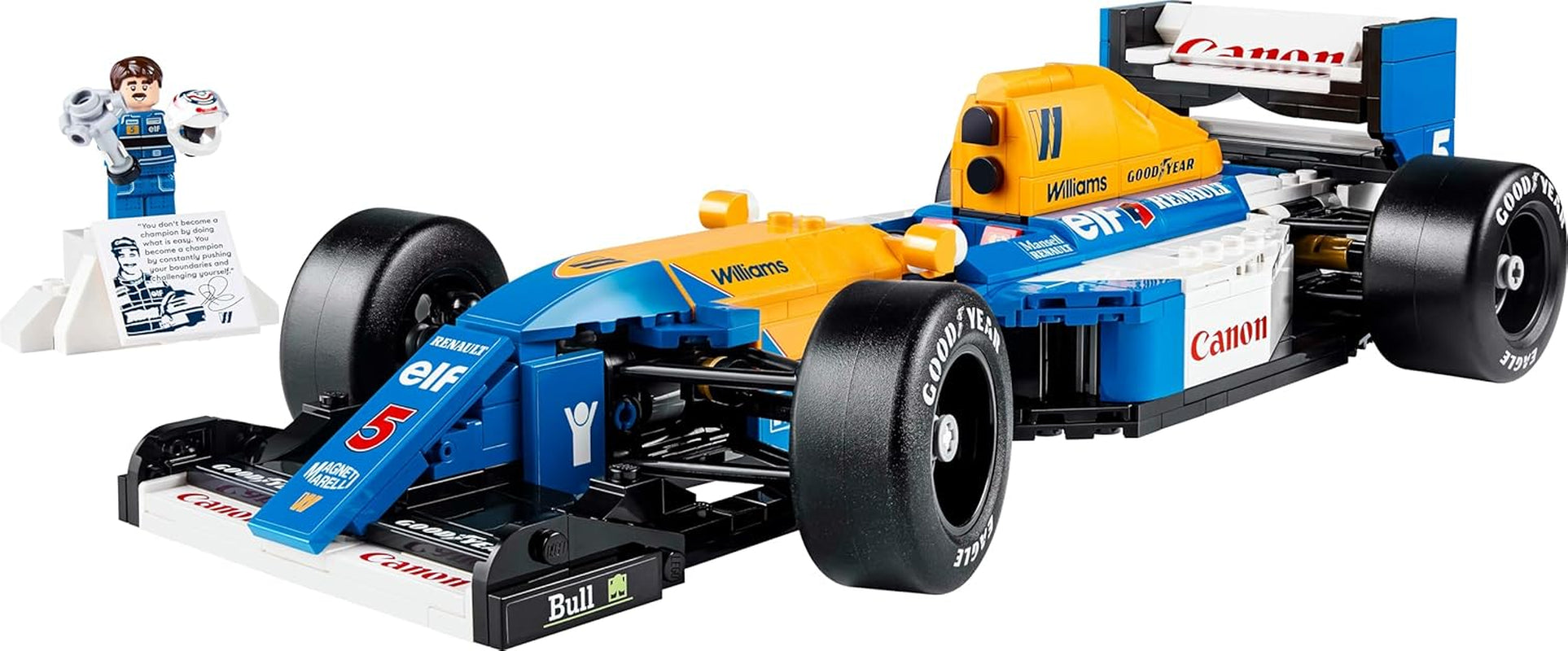 Icons Williams Racing FW14B Et Nigel Mansell - Maquette De Voiture De F1 - Inclut Minifigurine Collector De Pilote Avec Trophée Et Casque - Idée Cadeau Pour Adulte Et Adolescent 10353