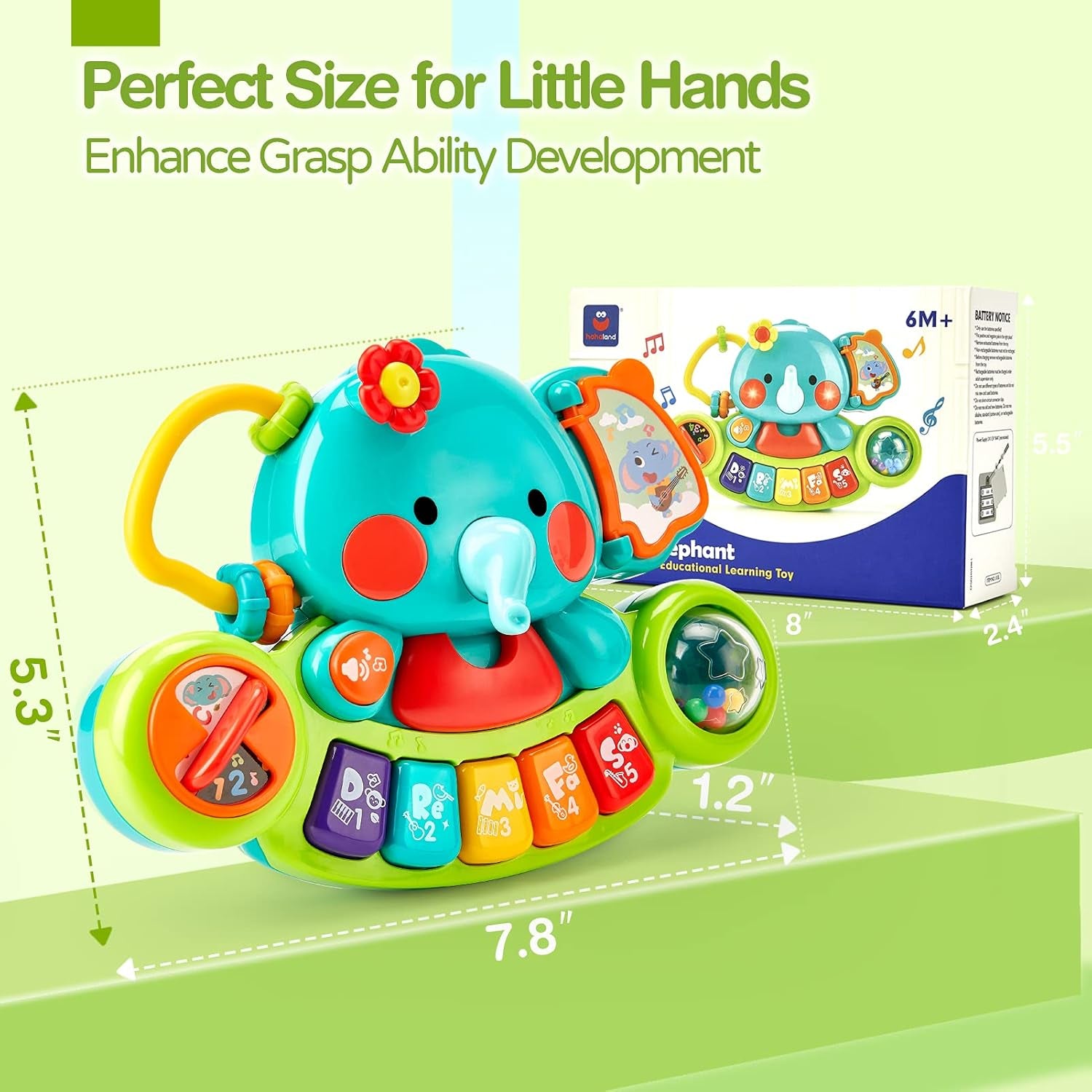 Jouet Éveil Bébé 6 Mois Avec 7 Aires De Piano Jeux Cadeau Jouet Musical Bébé Pour 6 9 12 Mois Naissance Fille Garçons