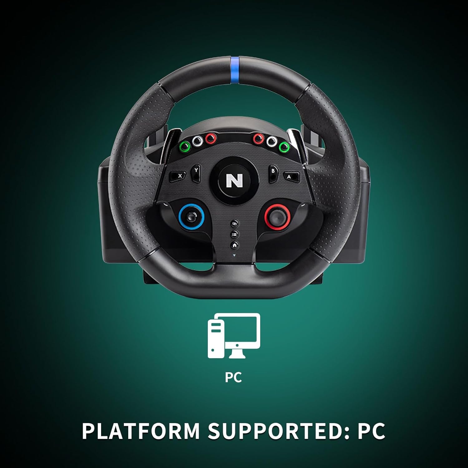 Drive Pro ONE Competition Volant De Compétition Avec Levier De Vitesses Et Pédales, Volant De Course À 270 Degrés Et Zone Morte Zéro, Simulateur De Conduite Uniquement Pour Windows PC