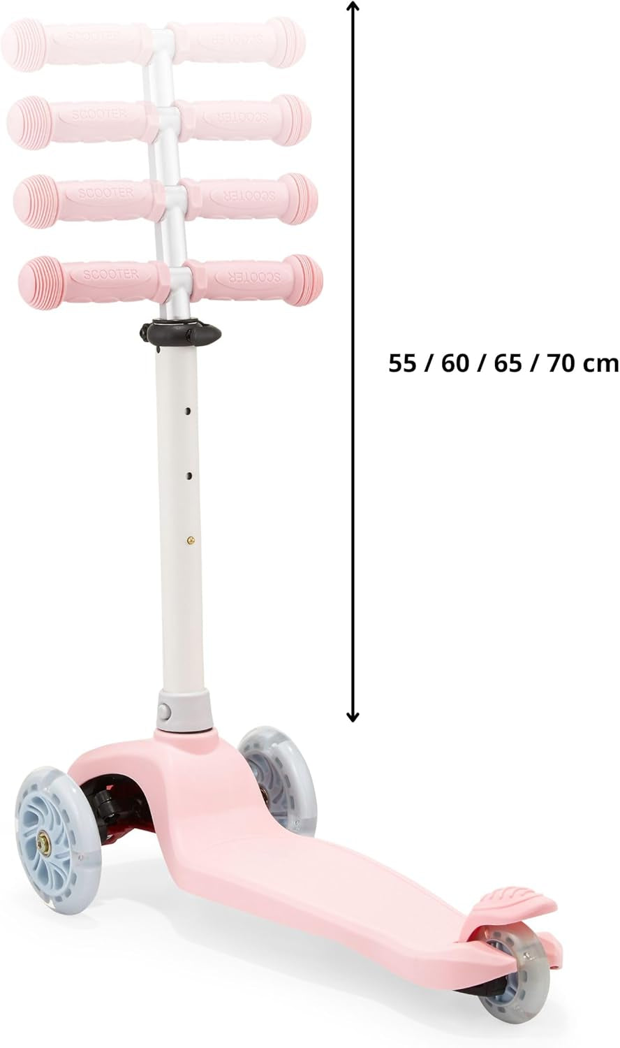 Trottinette Tricycle Pour Enfants 3-8 Ans, TRINGO Scooter Équilibre, Trottinette Antidérapante, Trottinette Réglable Pour Fille, Garçon 3+, Charge Max. 50KG