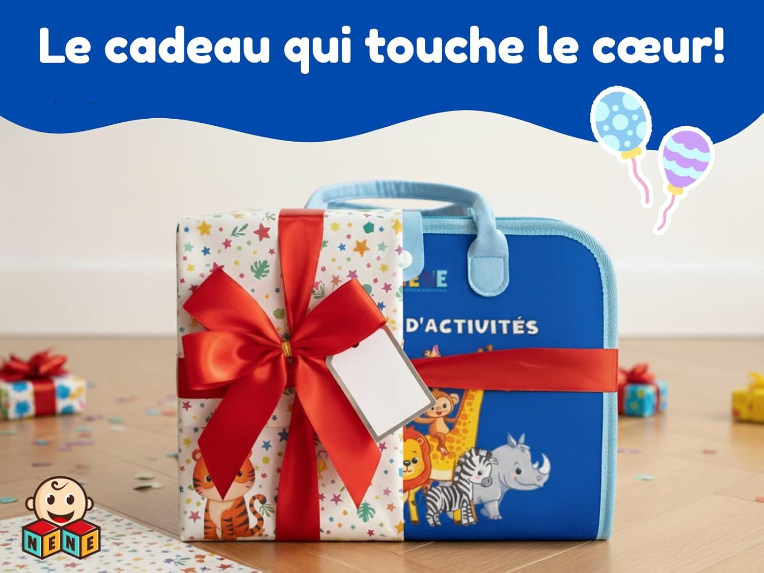 Nene Busy Board Montessori – Jouet Éducatif 2 À 6 Ans Garçon Fille – Planche D’Activités Sensorielle Sans Écran – Lettres, Chiffres, Formes, Couleurs – Motricité Fine – Idée Cadeau Enfant