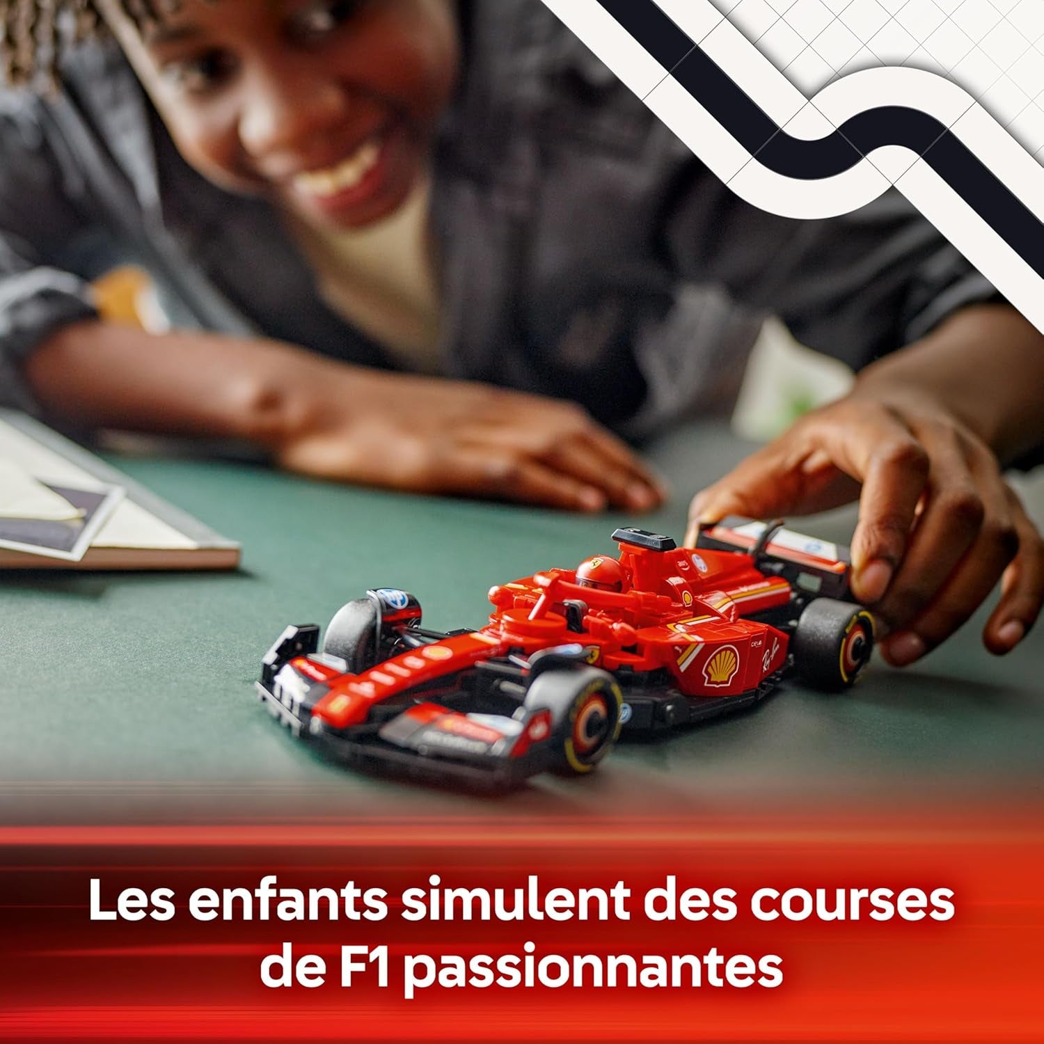 Speed Champions Voiture F1 Ferrari SF-24 - Jeu De Construction Avec Véhicule De Course - Minifigurine Collector De Pilote De Formule 1 - Décoration De Noël - Cadeau Garçon Ou Fille 10 Ans 77242