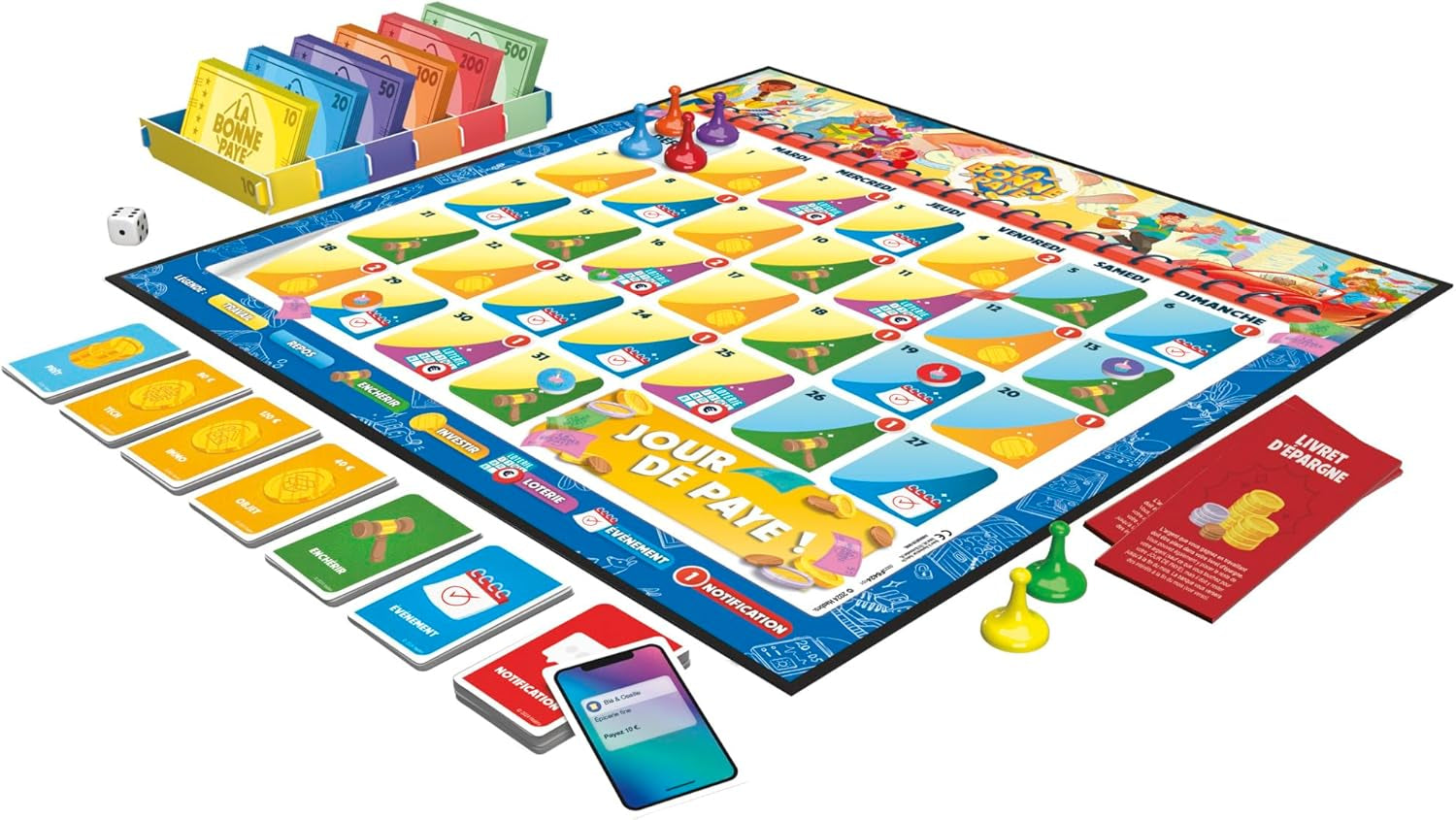 La Bonne Paye, Jeu De Société Familial Amusant, Apprentissage De La Gestion De L’Argent, Pour Enfants Dès 8 Ans Et Les Fans De Jeux Stratégique, 2 À 6 Joueurs