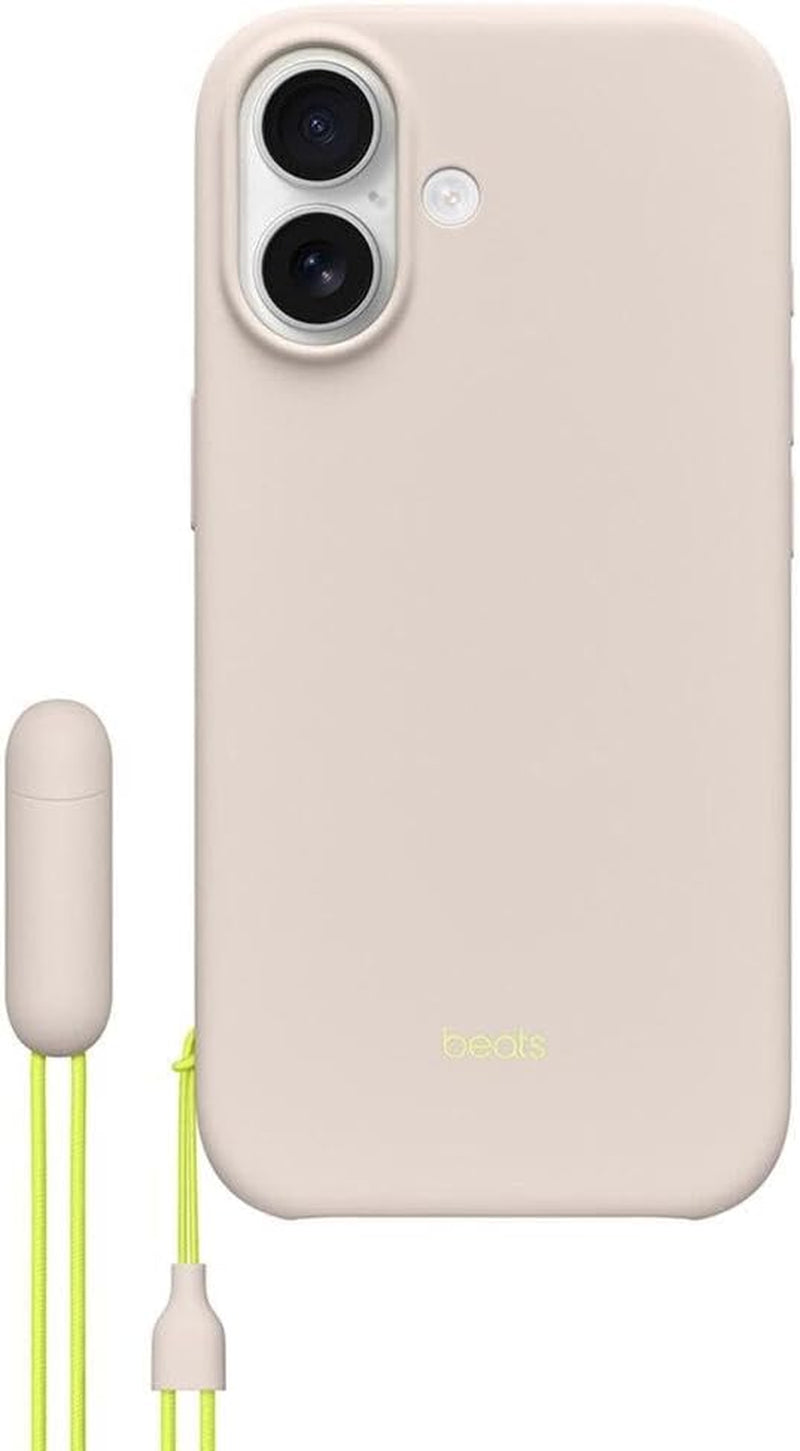 Coque Avec Béquille Pour Iphone 17 Équipée Magsafe Avec Commande De L'Appareil Photo, Support Intégré Et Dragonne, Fini Mat Et Doublure En Tissu Microfibre - Gris Gypse