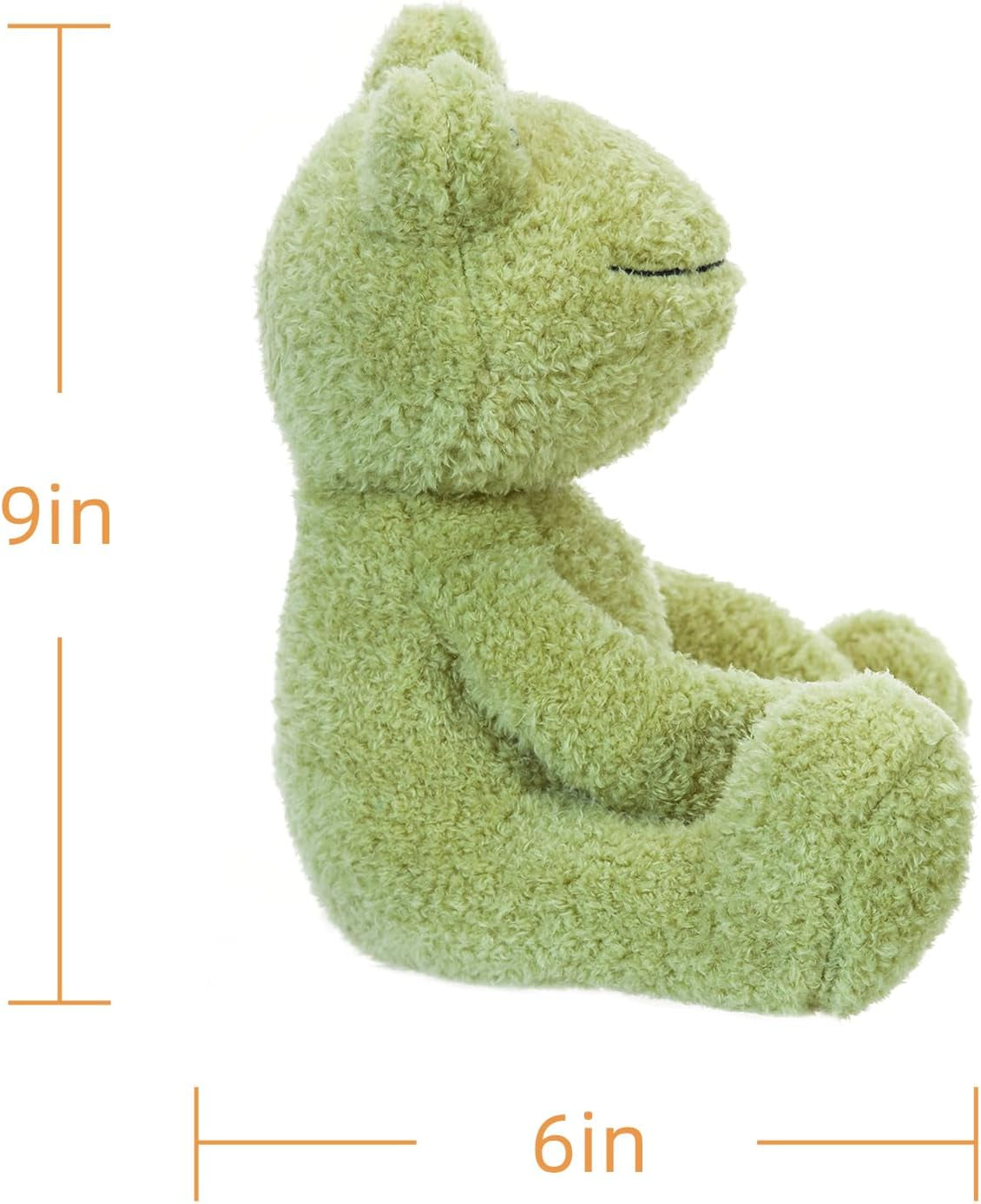 Peluche Grenouille En Velours Doux, Parfait Pour Les Enfants (Grenouille Verte, 23 Cm)