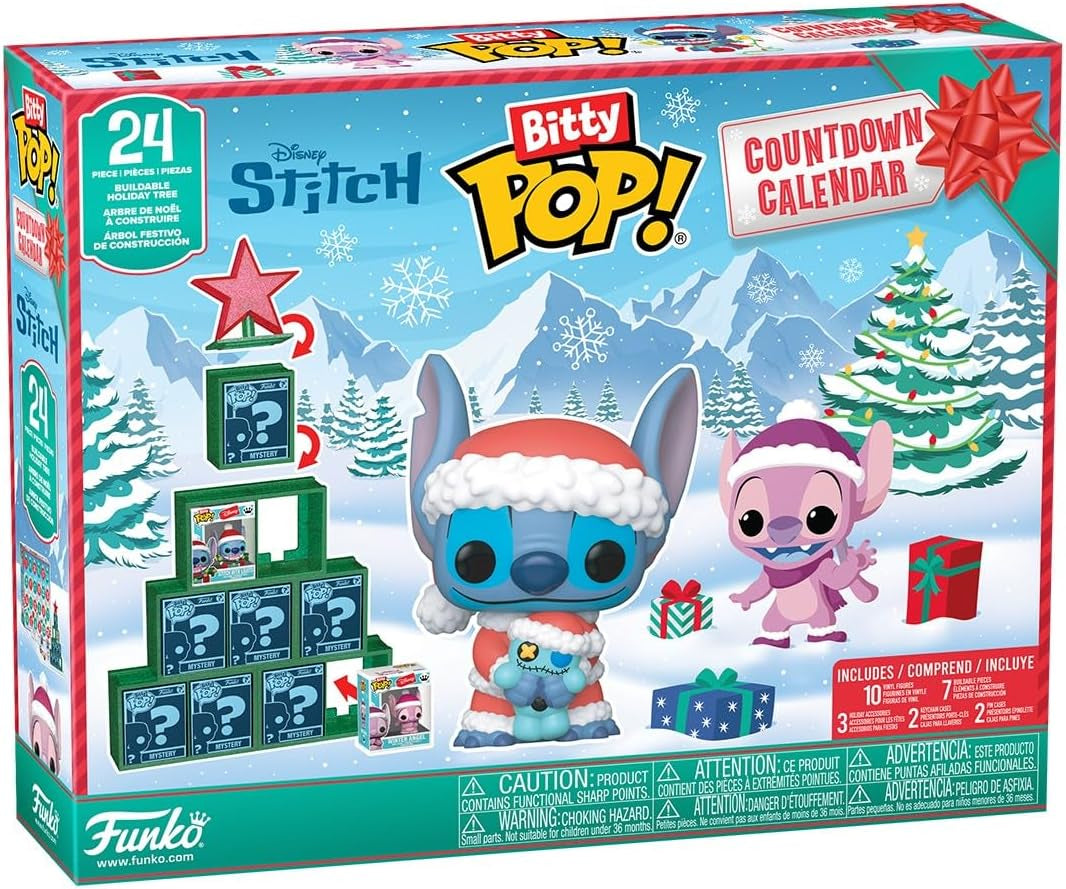 Bitty Pop! Countdown Calendar: Stitch Holiday - Lilo and Stitch- Calendrier De L'Avent - 24 Jours De Surprise - Boîte Mystère
