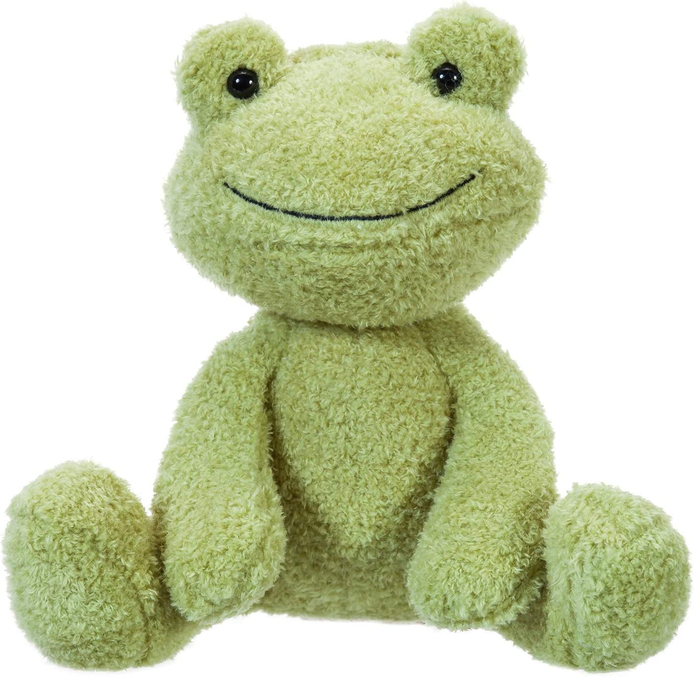 Peluche Grenouille En Velours Doux, Parfait Pour Les Enfants (Grenouille Verte, 23 Cm)