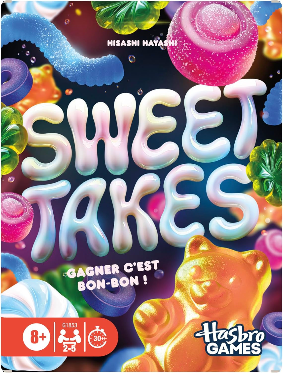 Sweet Takes, Jeu De Cartes - Version Française, Jeu De Société Stratégique Pour Enfants, Ados Et Adultes, Jeu Rapide Et Amusant Sur Le Thème Des Bonbons, Jeux De Société De Noël