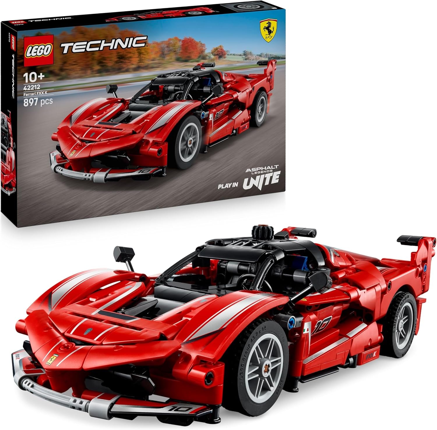 Technic Ferrari FXX K - Jouet Voiture De Course - Maquette De Construction Avec Moteur V12, Différentiel & Pistons Mobiles - Décoration Automobile - Cadeau Pour Garçon Dès 10 Ans 42212