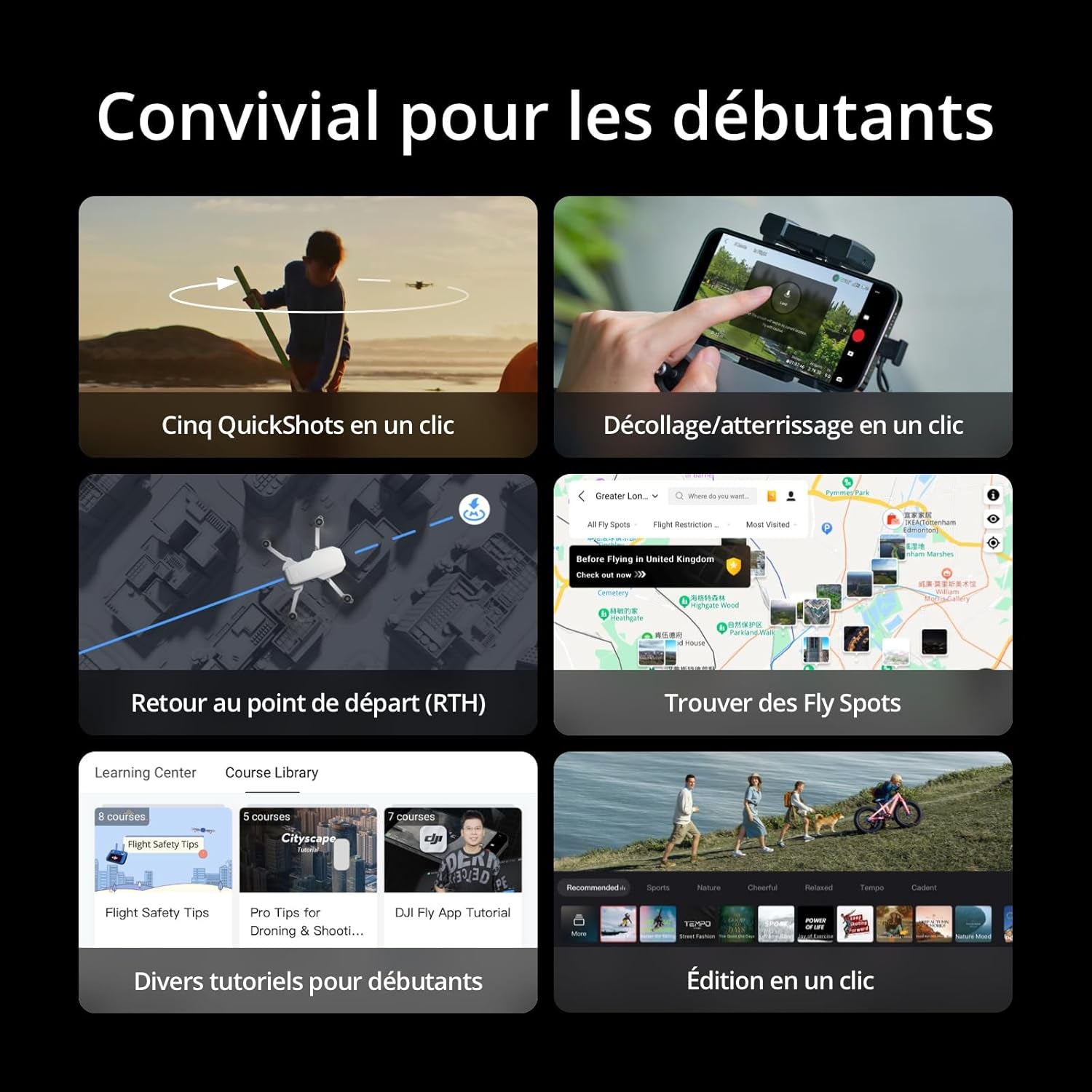 Mini 4K, Drone Caméra 4K UHD, Moins De 249 G, Stabilisation De La Nacelle À 3 Axes, Transmission Vidéo Sur 10 Km, Retour Auto, Résistance Au Vent, Temps De Vol Max. De 31 Min, C0, Quickshots