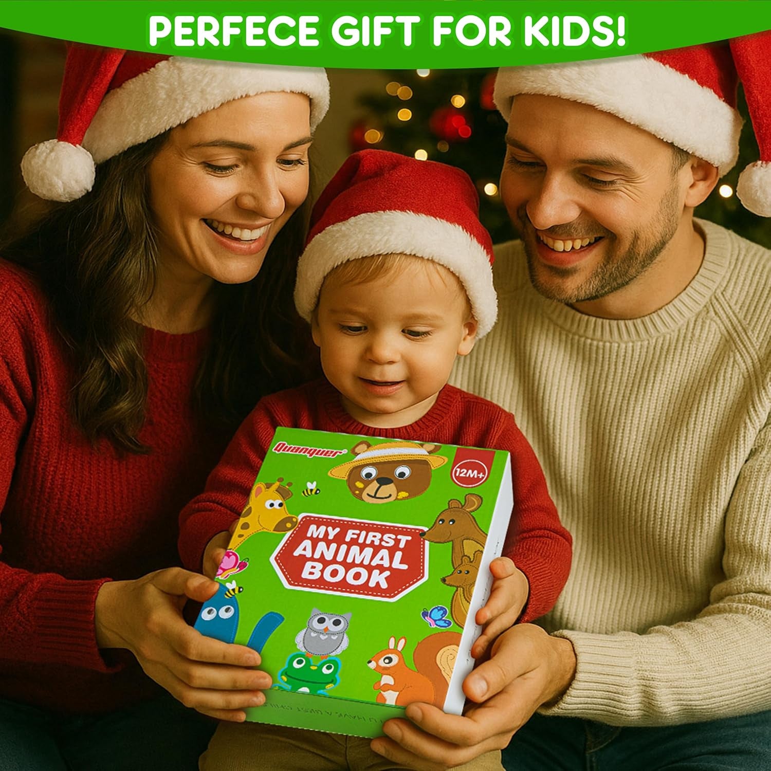 Busy Board Book Pour Enfant De 12-18+ Mois – 3D Animal Quiet Livre Jeux Montessori De Voyage En Avion Et En Voiture - 1 2 3 an Bébé Garçons Filles Cadeaux D'Anniversaire