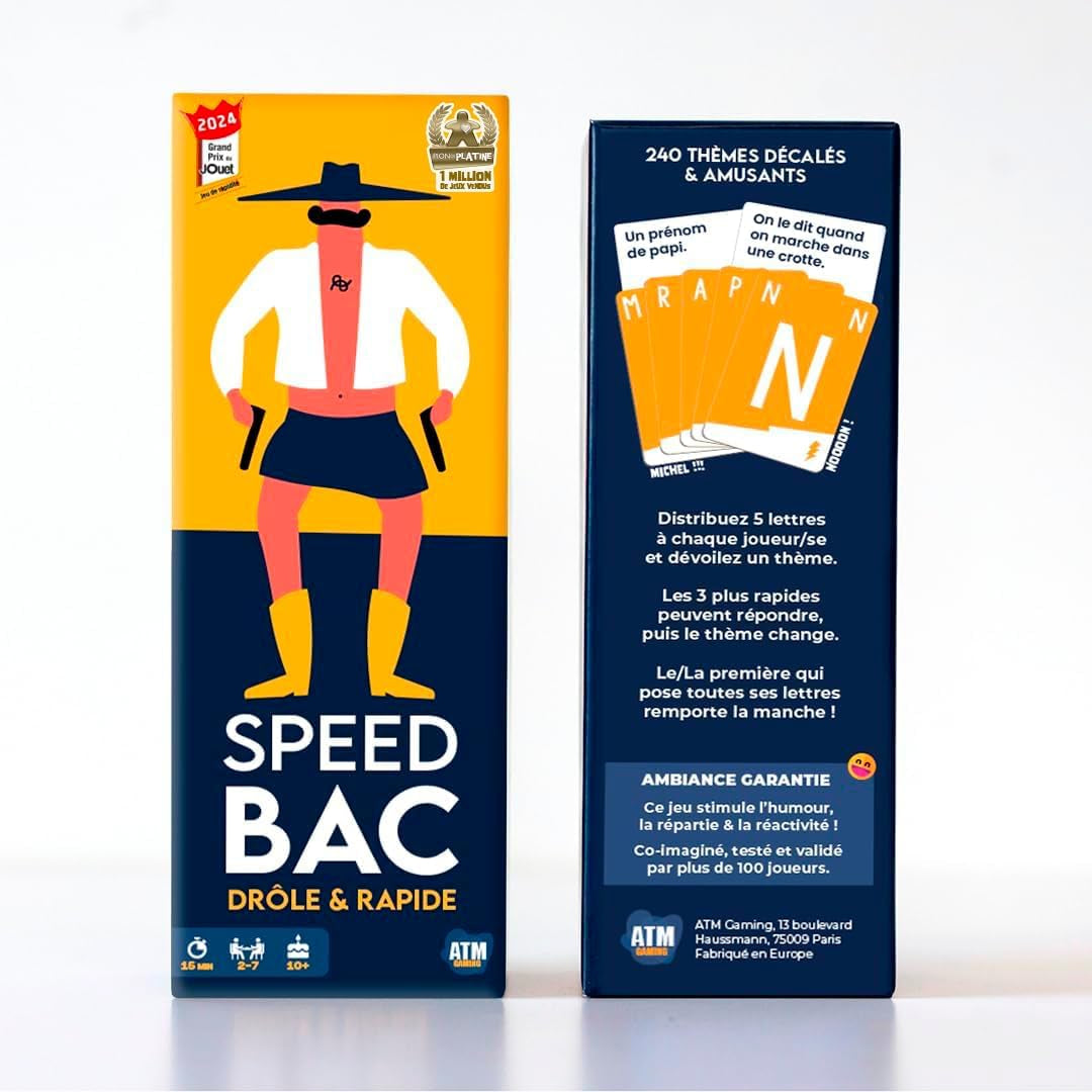 Speedbac - Jeu De Société Famille Et Amis - Parfait Pour Mettre L'Ambiance - 2 À 7 Joueurs - Grand Prix Du Jouet 2024