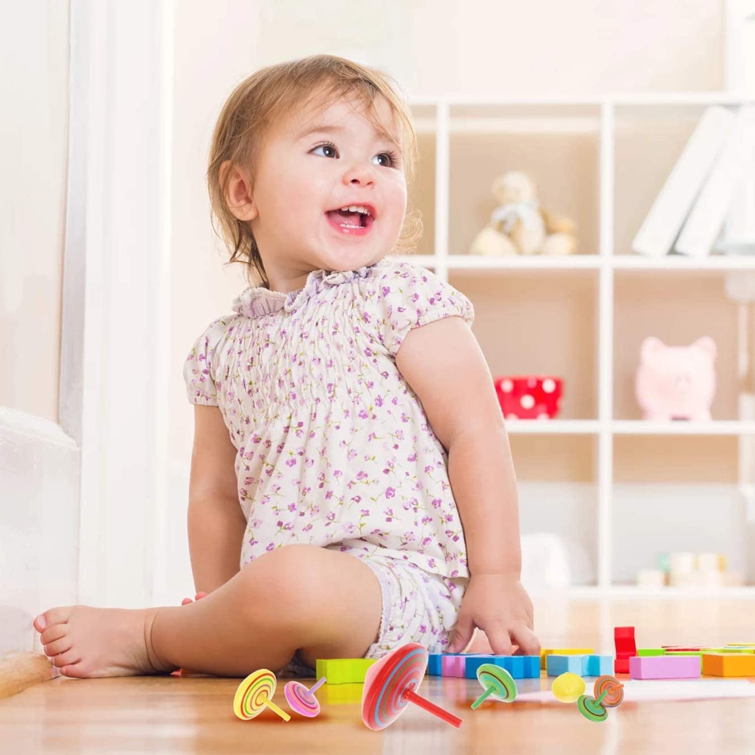 Toupies Jouets En Bois, 30 Pièces , Mini Spinning Top Gyroscopes Coloré, Anniversaires D'Enfants Invités Petits Cadeaux Pour Les Enfants De 3 À 7 Ans (Couleur Aléatoire)