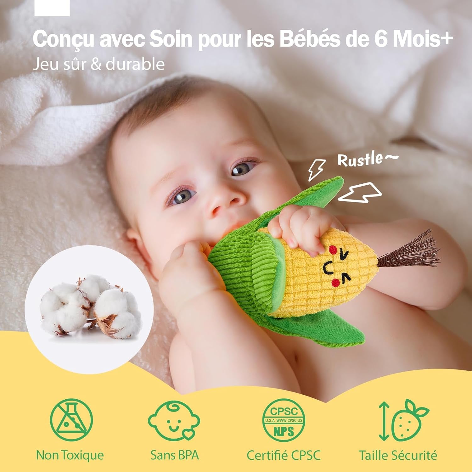 Jouet Bebe 6 Mois Jouet Eveil Bebe 6-12 Mois, 16 Pièces Fruits Et Legumes Jouets En Peluche Avec Panier, Jouet Sensoriel Bebe Jeux Montessori Cadeau Bebe 1 an Garçon Fille