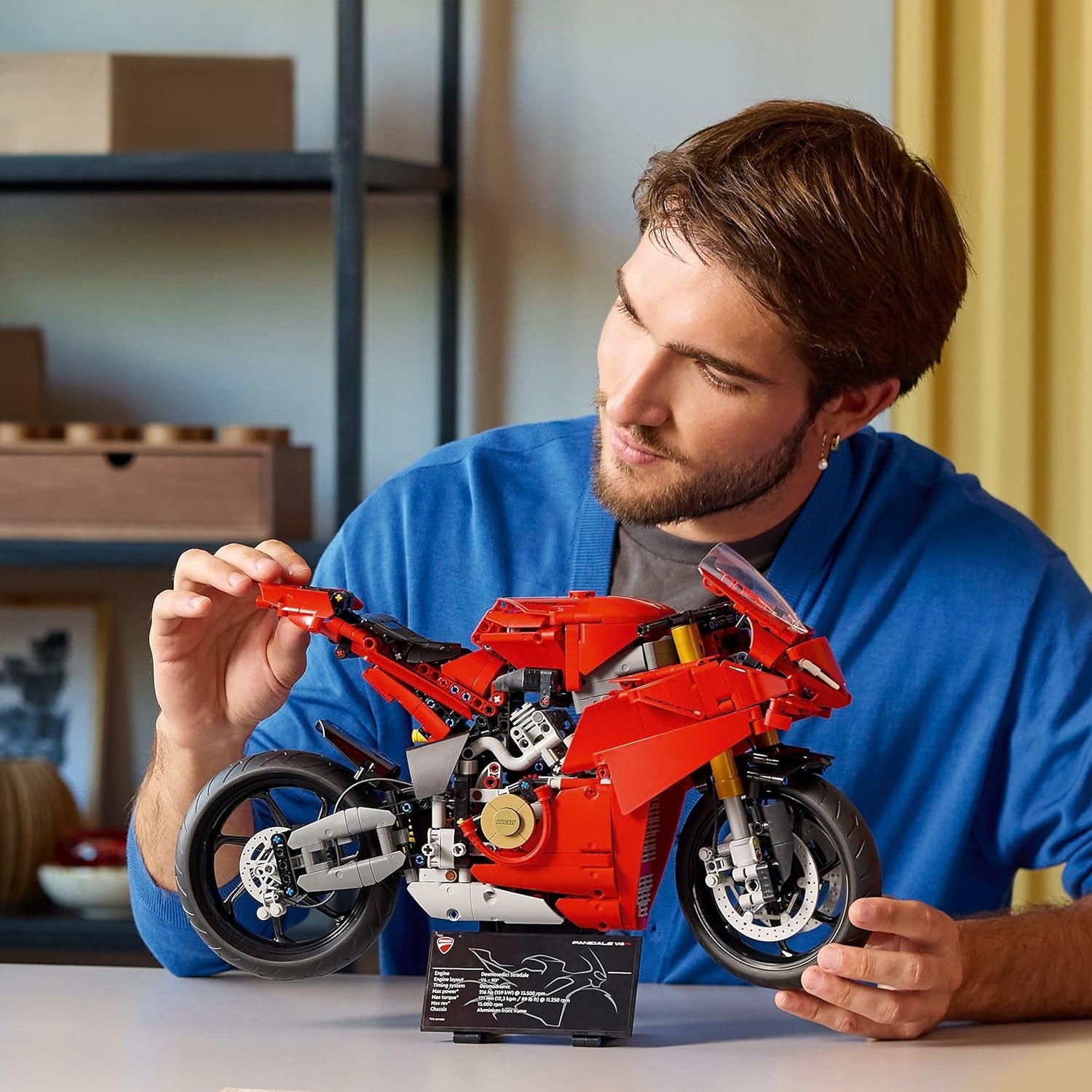 Technic La Moto Ducati Panigale V4 S - Moto À Construire Pour Adulte, Homme Et Femme - Blocs De Construction De Véhicule - Idée De Cadeau Pour Papa 42202