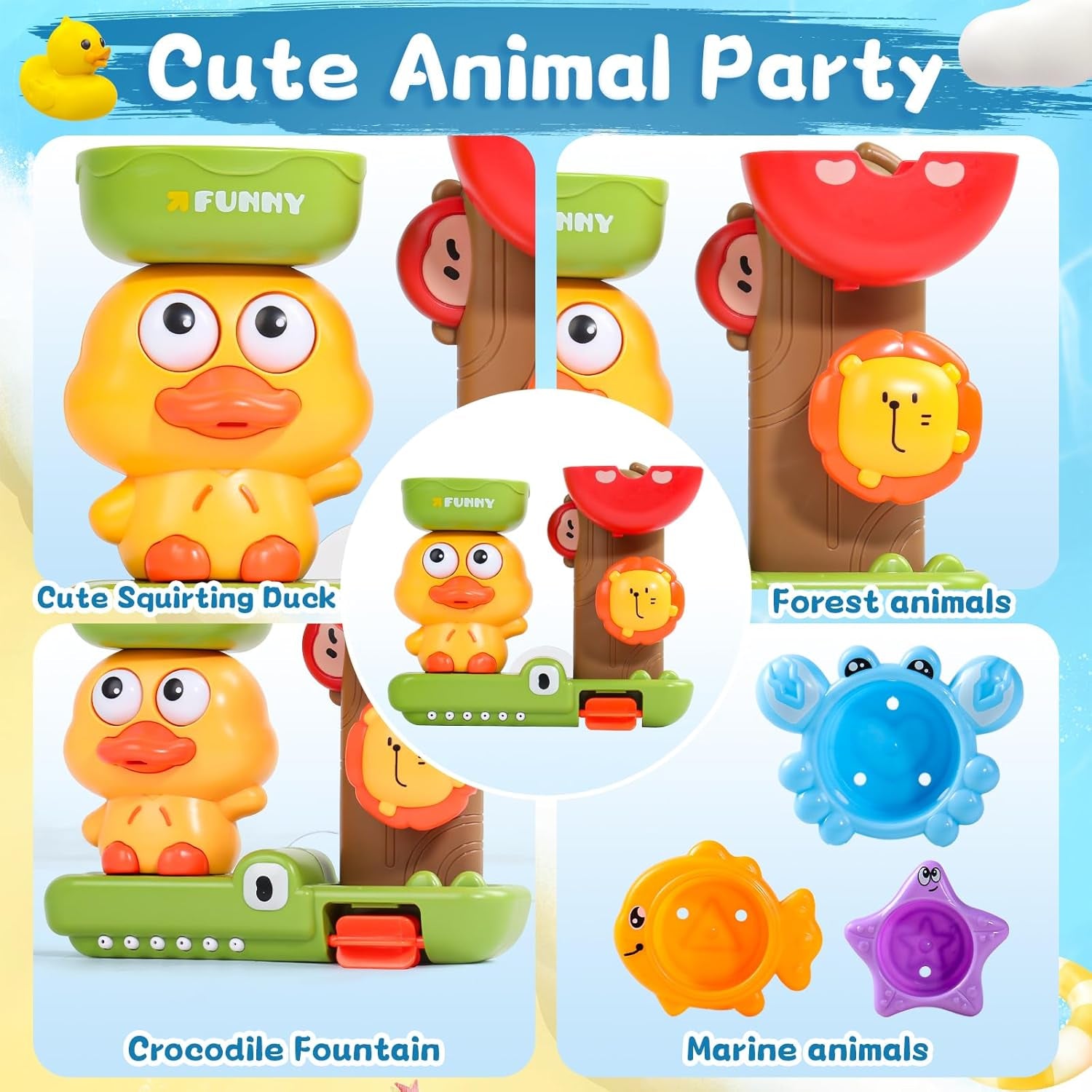 Jouet De Bain, Jouet Bain Bébé, Jouets Bain Enfant 1 2 3 Ans, Jeux Bain Bebe 1 2 3 An,Cadeau Garcon Fille 1-3 An,Jouet Enfant 1-3 An,Jouets De Bain Pour Bebe,Jouet Bain Bebe 6-12-18Mois