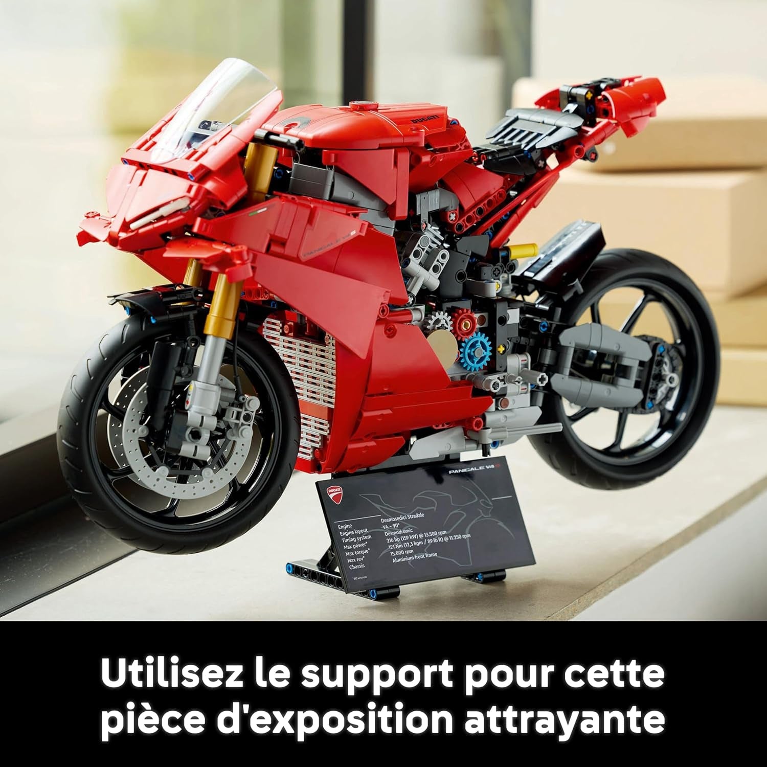 Technic La Moto Ducati Panigale V4 S - Moto À Construire Pour Adulte, Homme Et Femme - Blocs De Construction De Véhicule - Idée De Cadeau Pour Papa 42202