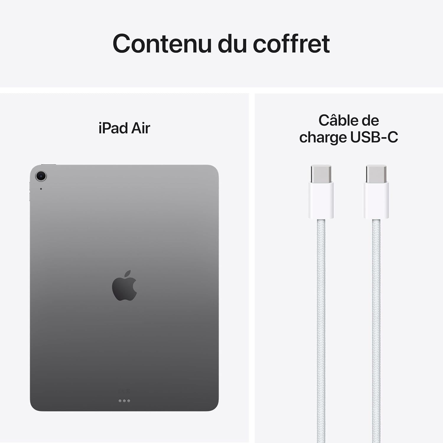 Ipad Air 13 Pouces Avec Puce M3 :  Intelligence, Écran Liquid Retina, 256 Go, Caméras Avant/Arrière 12 Mpx, Wi-Fi 6E, Touch ID, Autonomie D’Une Journée – Gris Sidéral