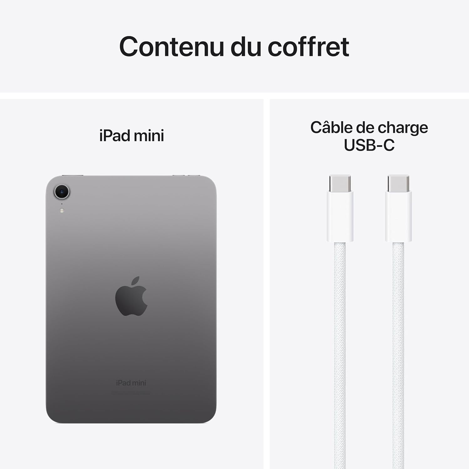 Ipad Mini (A17 Pro) : Écran Liquid Retina 8,3 Pouces, 256 Go, Wi-Fi 6E, Caméras Avant/Arrière 12 Mpx, Touch ID, Autonomie D’Une Journée - Gris Sidéral