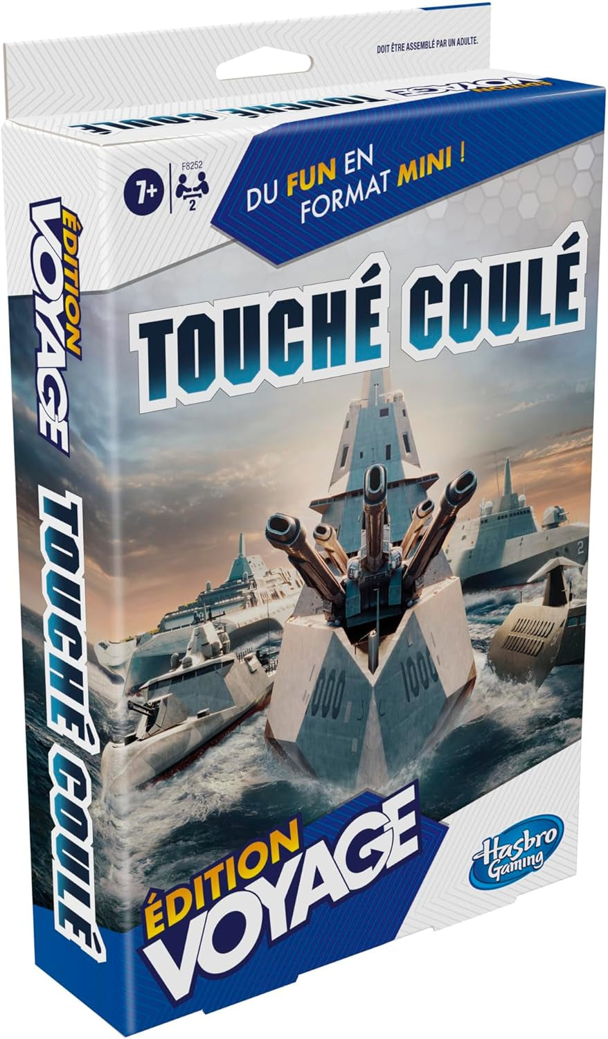 Touché Coulé Édition Voyage, Jeu De Société Portable Pour 2 Joueurs, Jeux De Voyage, Jeux Pour Enfants Dès 7 Ans, Filles Et Garçons