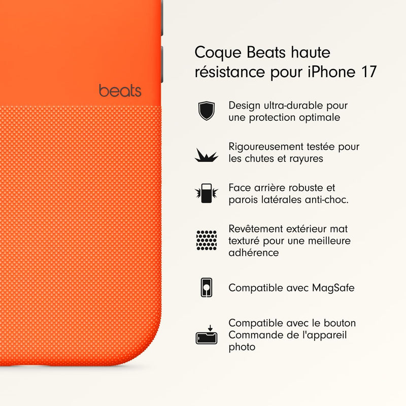 Coque Haute Résistance Pour Iphone 17 Équipée Magsafe Avec Commande De L'Appareil Photo, Protection Contre Les Chutes Et Les Rayures, Fini Mat Texturé - Orange Sierra