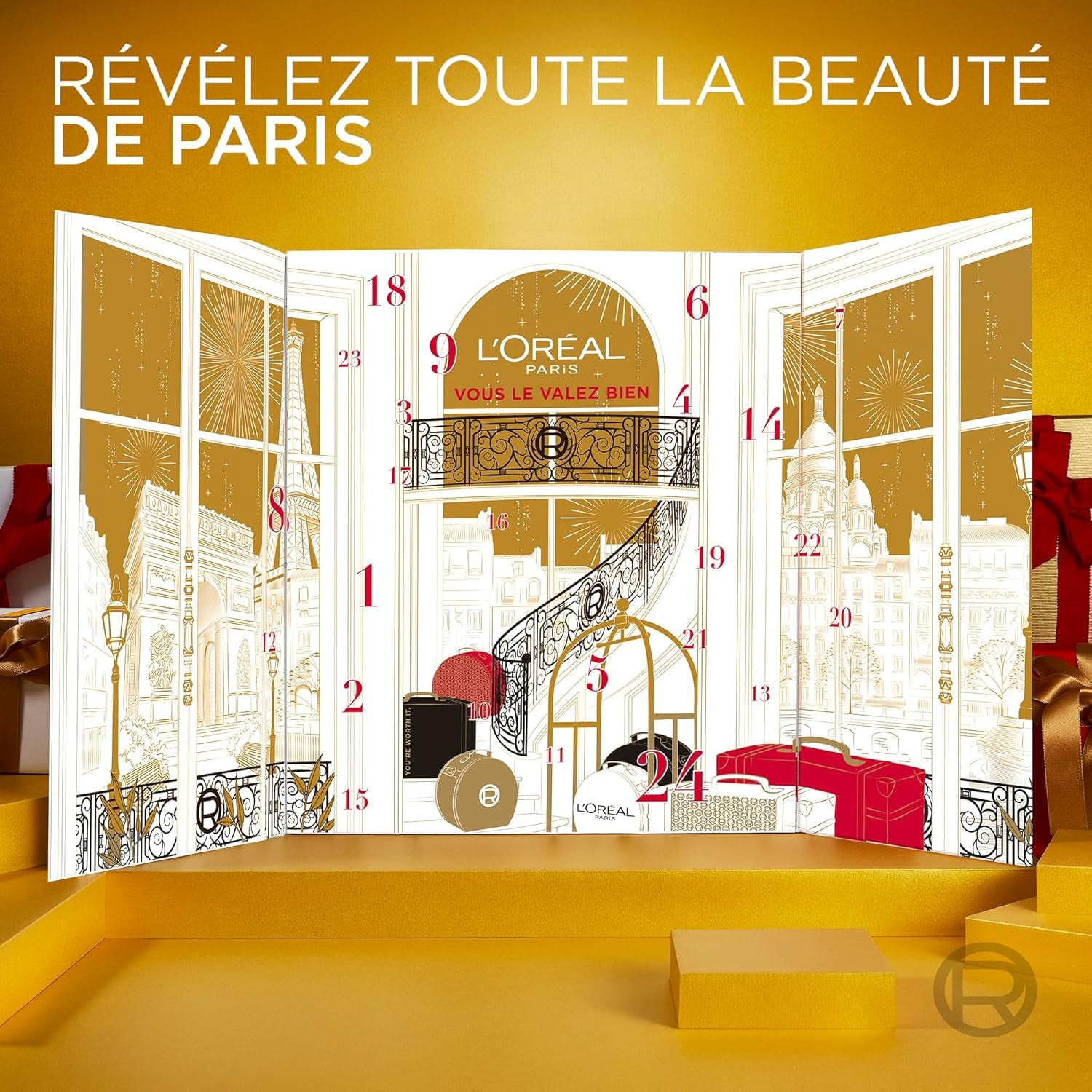 - Calendrier De L'Avent 24 Jours - Coffret Cadeau Noël - Maquillage, Soins Visage Et Cheveux - 24 Produits De Beauté Incontournables En Taille Réelle