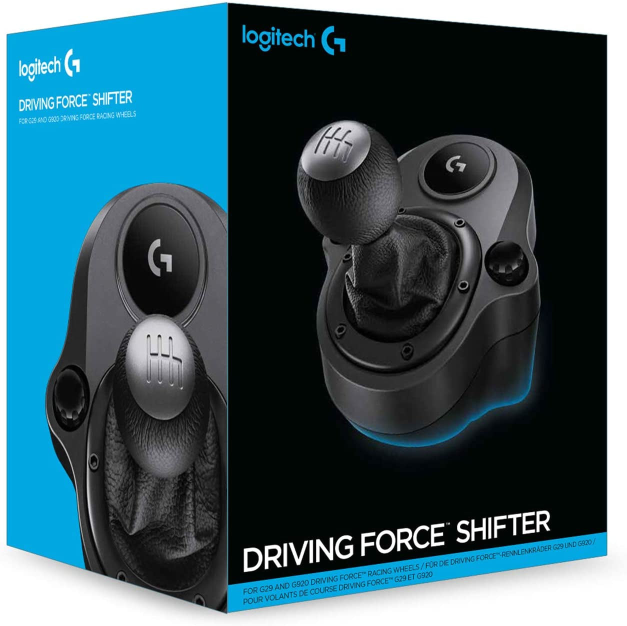 Driving Force Levier De Vitesse Pour Volant De Course G923, G29 Et G920, 6 Vitesses, Enclenchement De La Marche Arrière Par Pression, Conception Acier Et Cuir, Ps4/Xbox One/Pc/Mac - Noir 941-000130