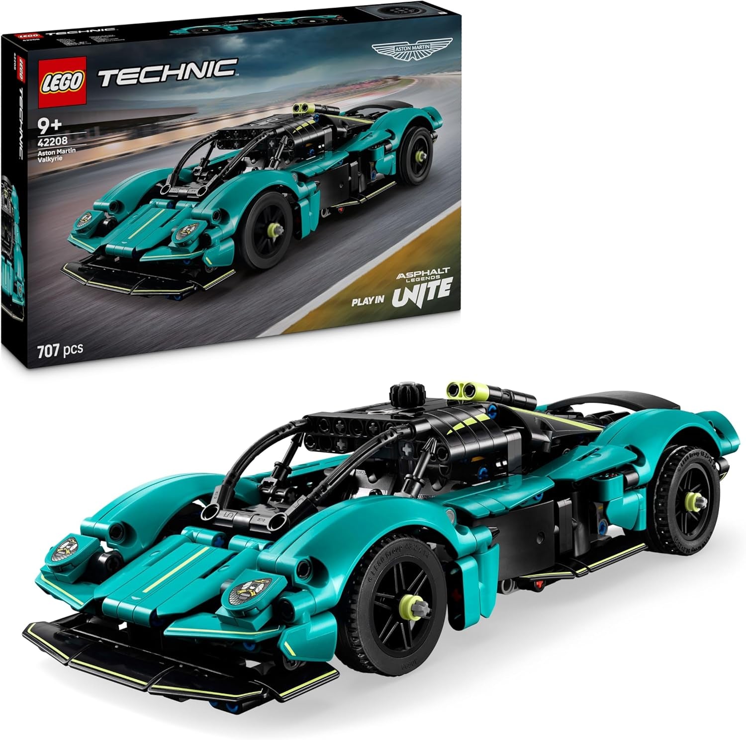 Technic Aston Martin Valkyrie - Jouet Voiture De Course - Maquette À Construire Avec Moteur V12 & Portes Papillon Ouvrantes - Cadeau Collector Pour Garçon Ou Fille Dès 9 Ans 42208