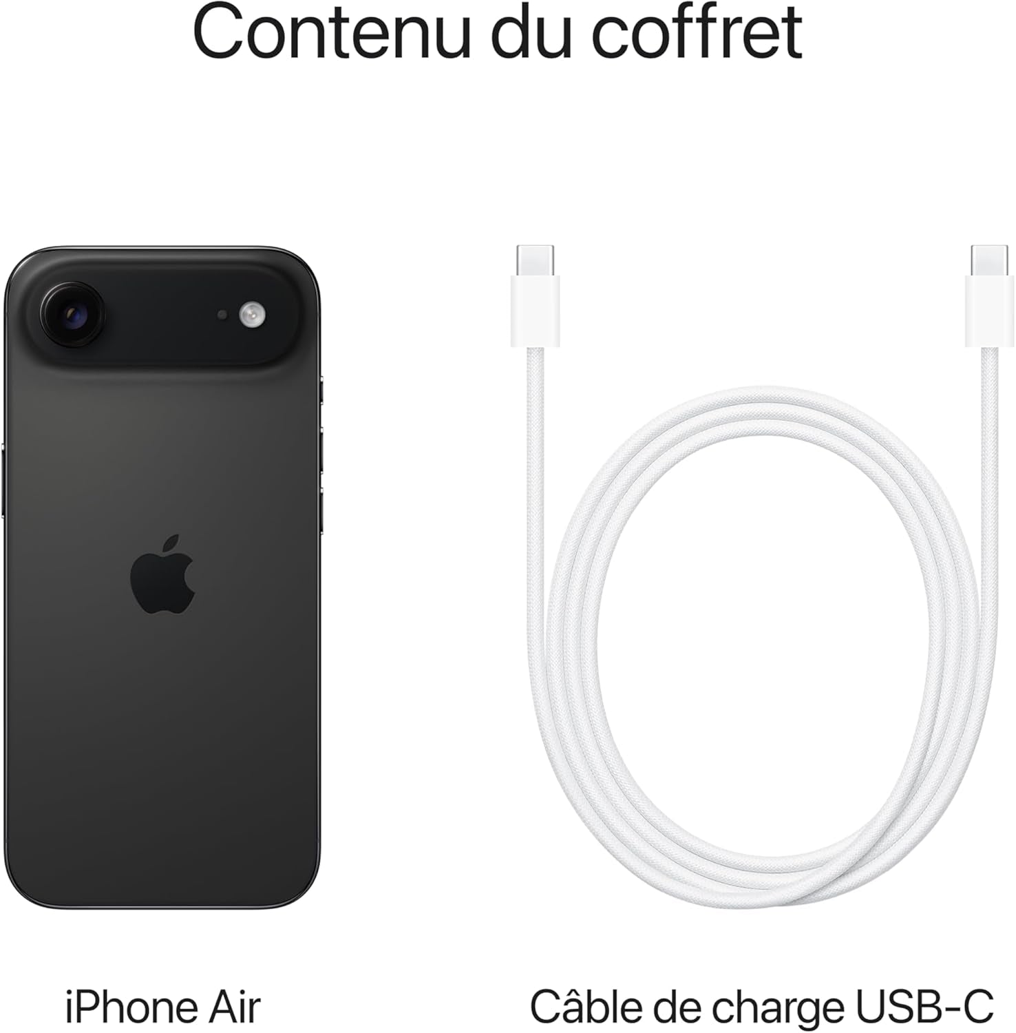 Iphone Air 1 to : Le plus Fin Des Iphone, Écran 6,5 Pouces Jusqu’À 120 Hz, Puissante Puce A19 Pro, Caméra Avant Center Stage, Autonomie D’Une Journée, Esim ; Noir Sidéral
